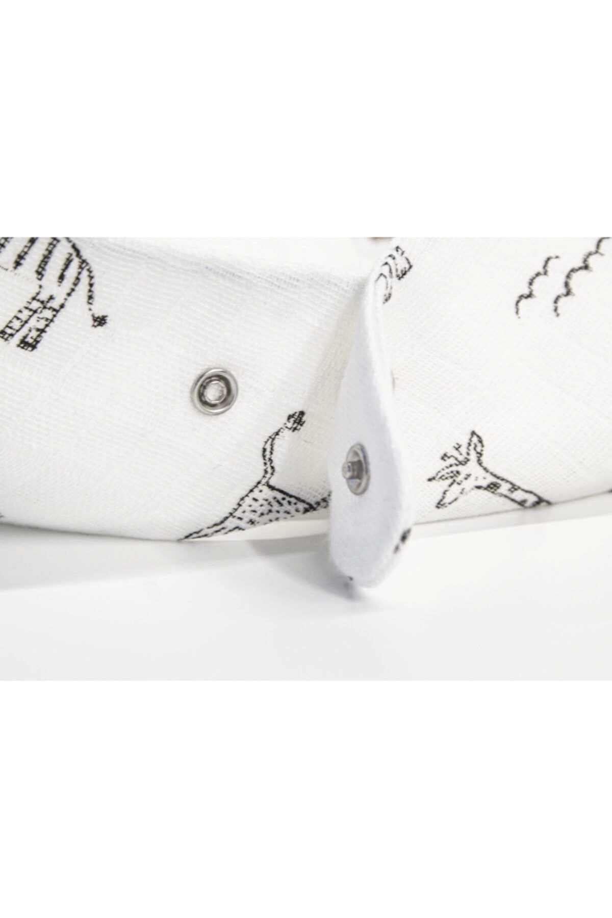 Babyjem Ahşap Dişlikli Müslin Önlük Hayvanat Bahçesi fotoğrafı 3 (önizleme)