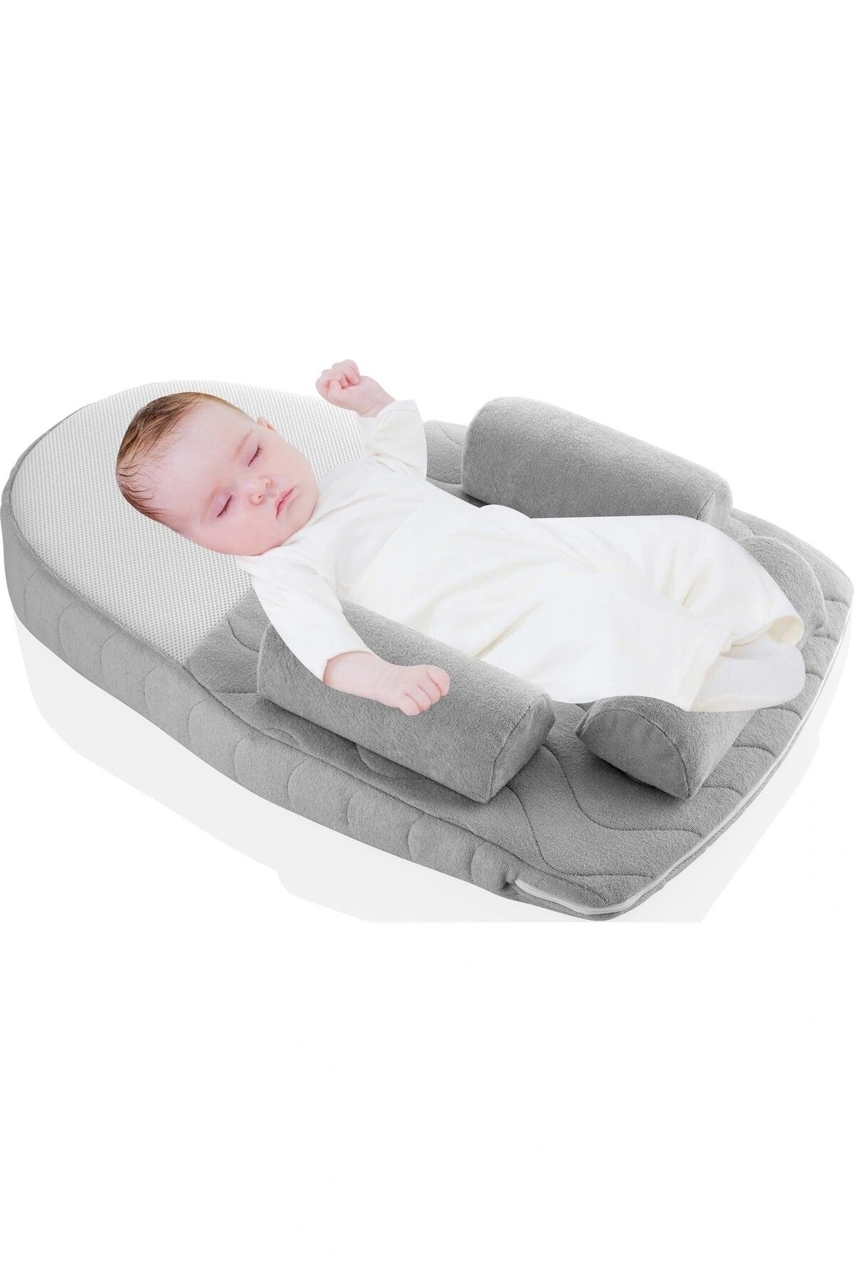 Babyjem Kiraz Çekirdekli Antikolik Uyku Yastığı Air 426 Gri - 44x65 cm fotoğrafı 2 (önizleme)