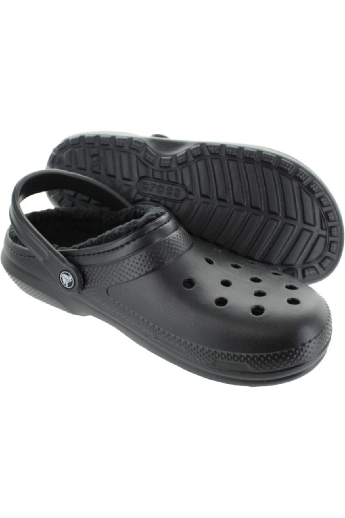 Crocs-شبشب أسود كلاسيكي مبطن للجنسين 3