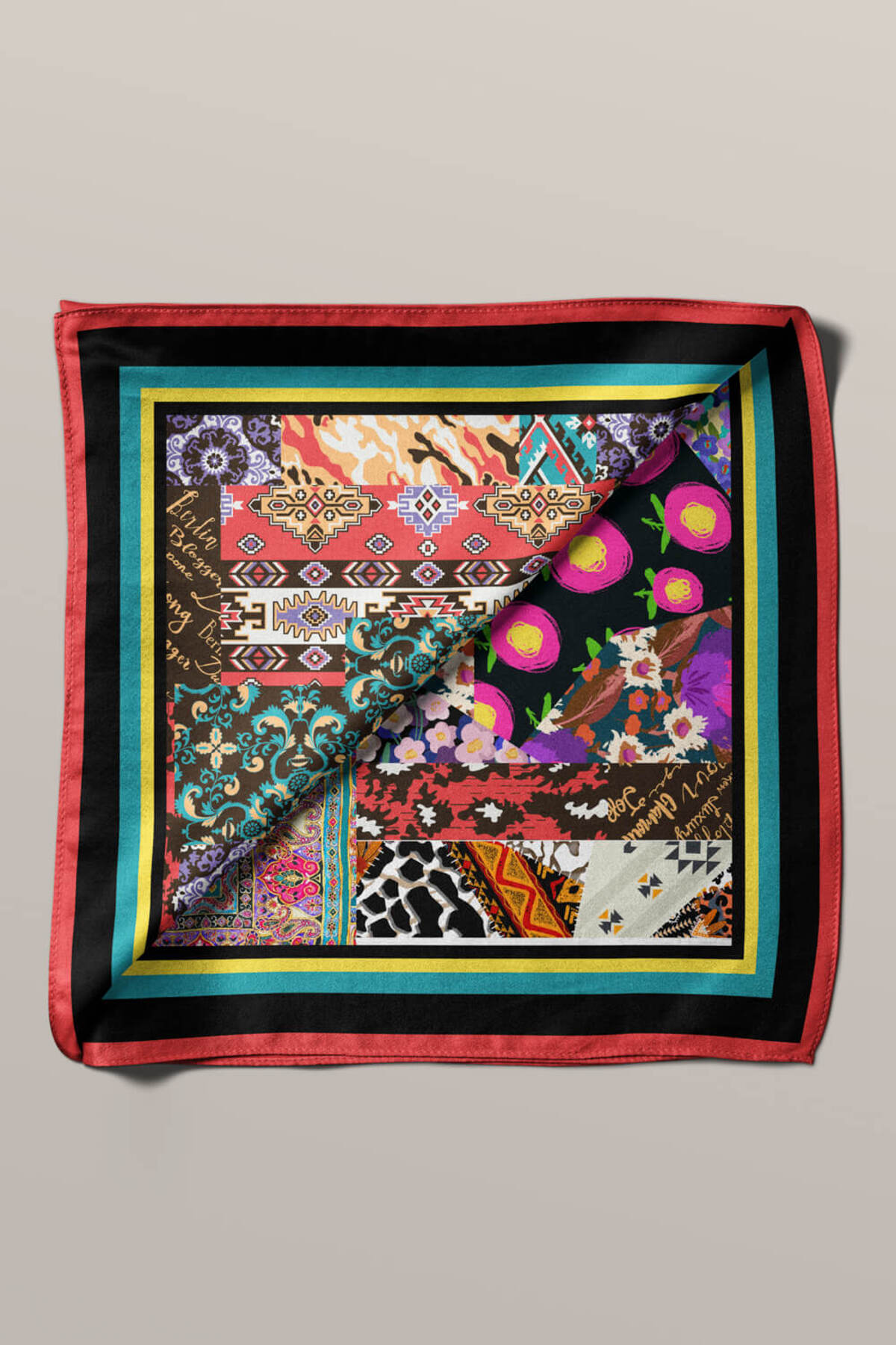 Modabutik-F102 Ethnic Patchwork Design Bandana Dg11976 6