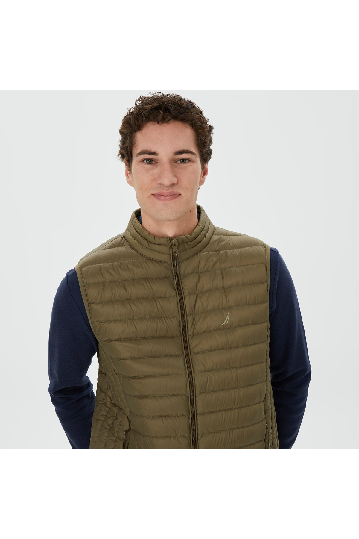 Nautica Erkek Yeşil Standart Fit Yelek görsel 5