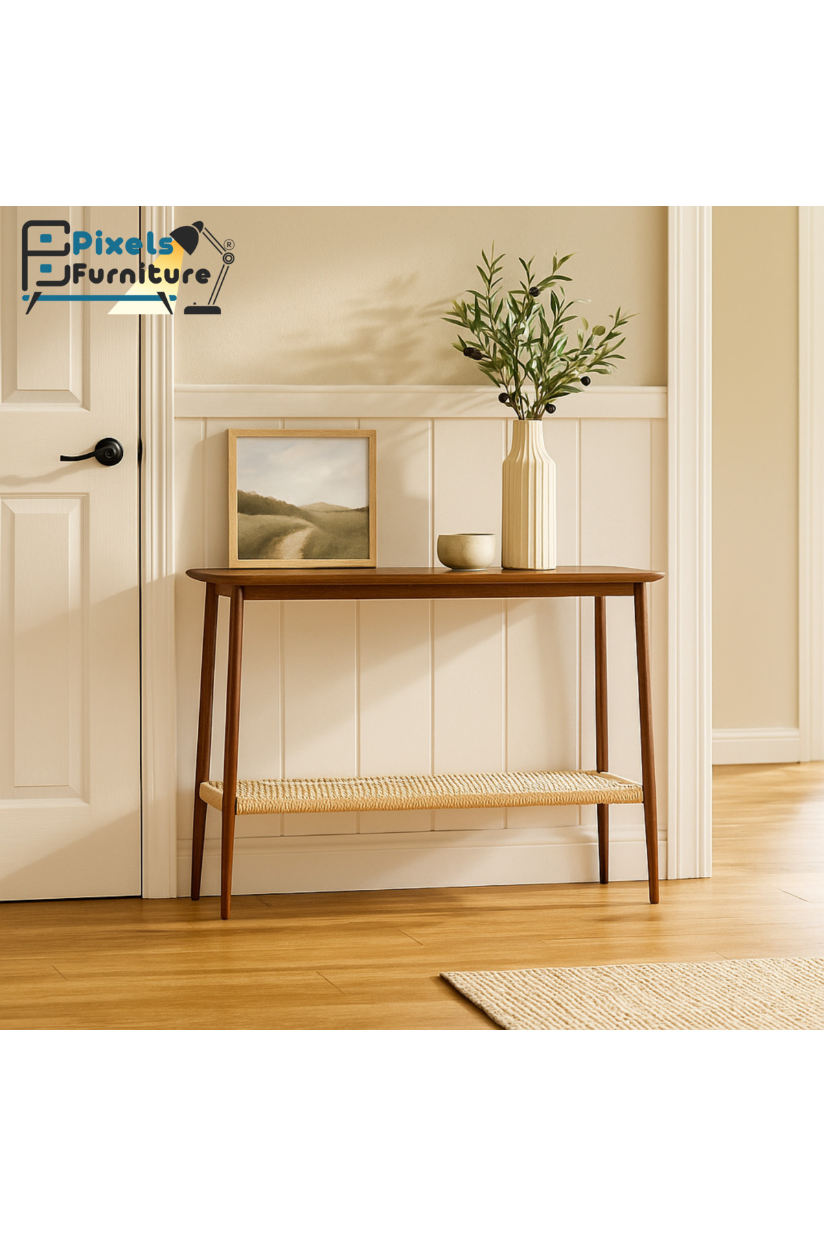 طاولة كونسول من بكسل الأثاث, مدخل بسطح من الخشب وب...