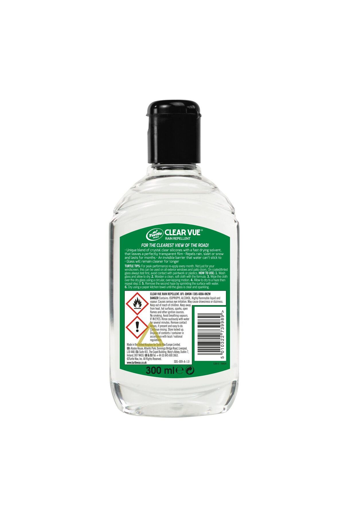 Turtle Wax-Clear Vue Rain Repellent 300ml – Improves Visibility By Repelling Rain, Sleet, And Snow 5