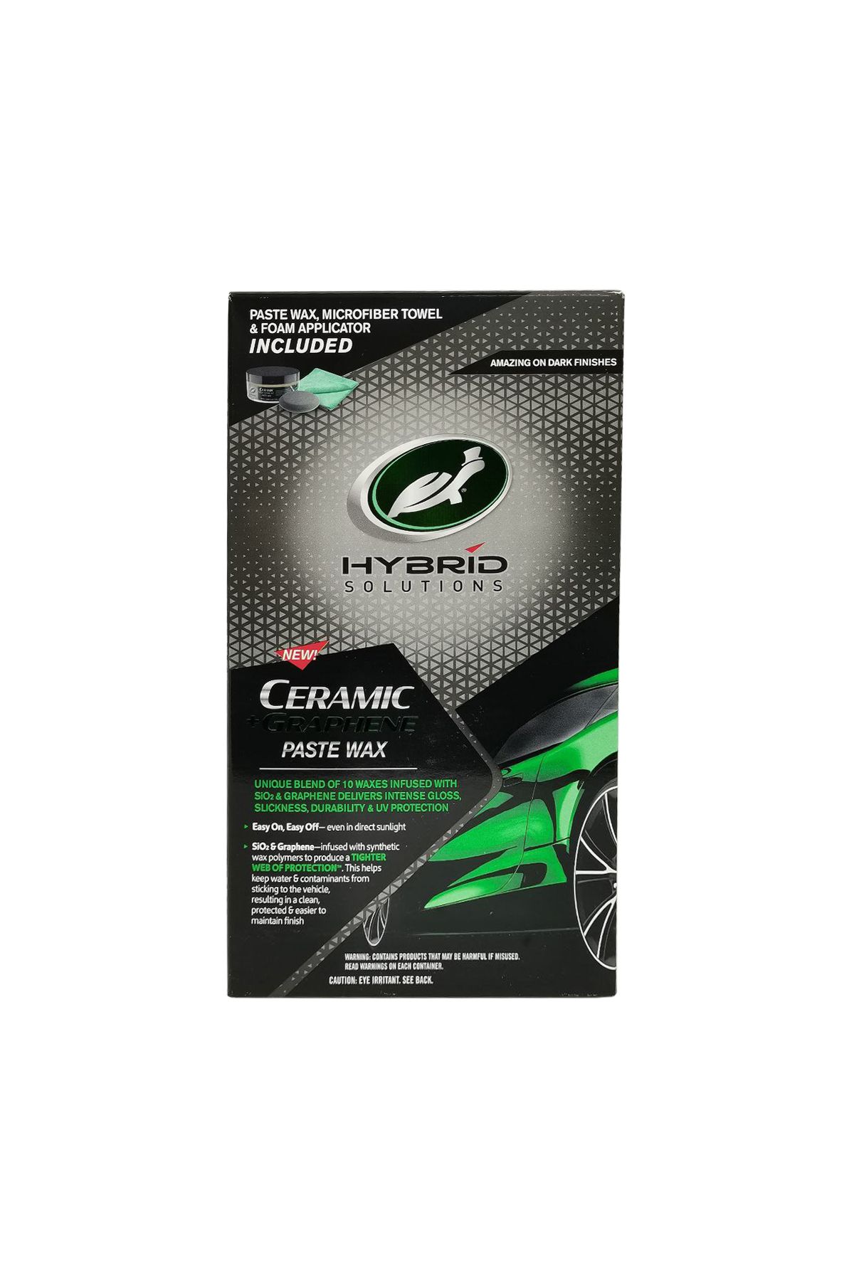 Turtle Wax-Hybrid Solutions Ceramic Graphene Paste Wax 156gm With Foam Applicator & Microfiber Towel 8