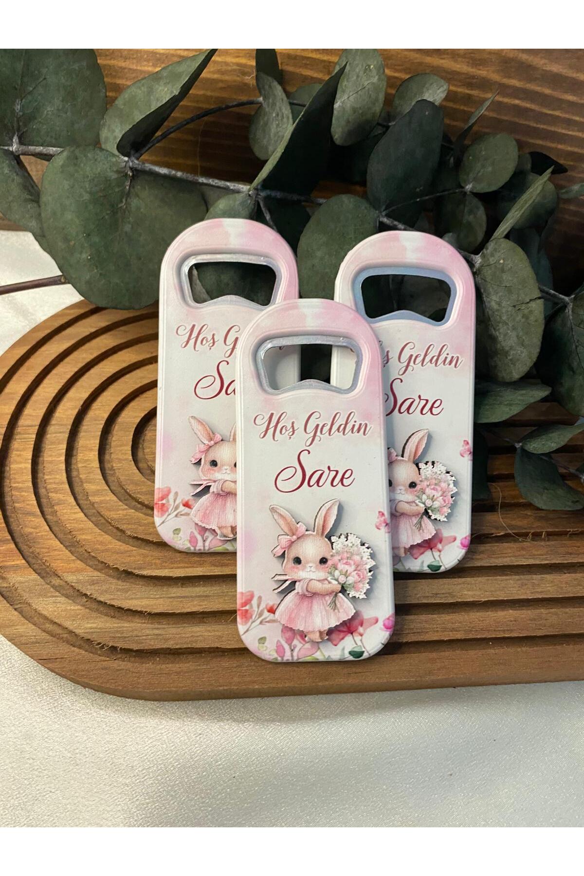 Gizem Graphic Tavşan Temalı Kız Bebek Açacak Magnet 20'li Paket fotoğrafı 2 (önizleme)