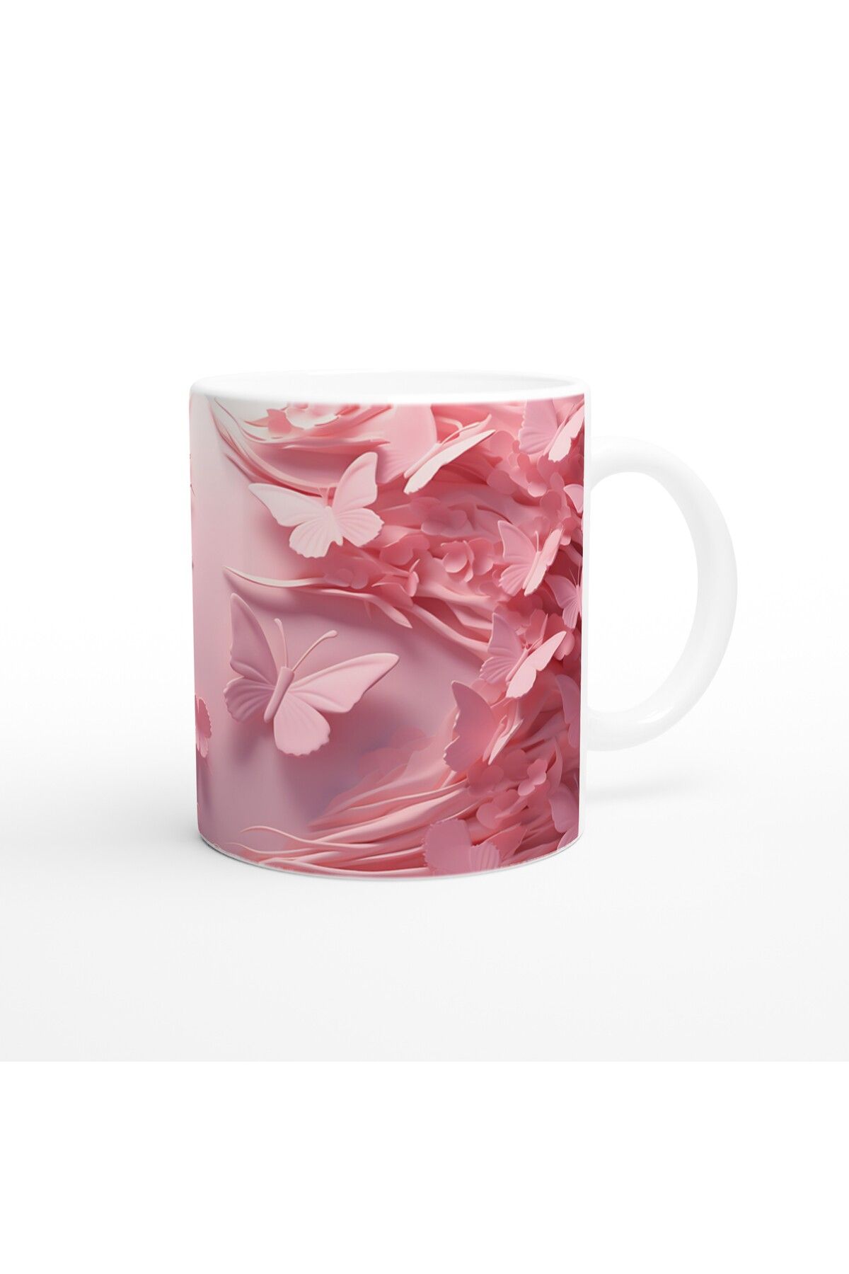 Luluyen-Pink Dreams Butterfly Themed Printed Mug 3