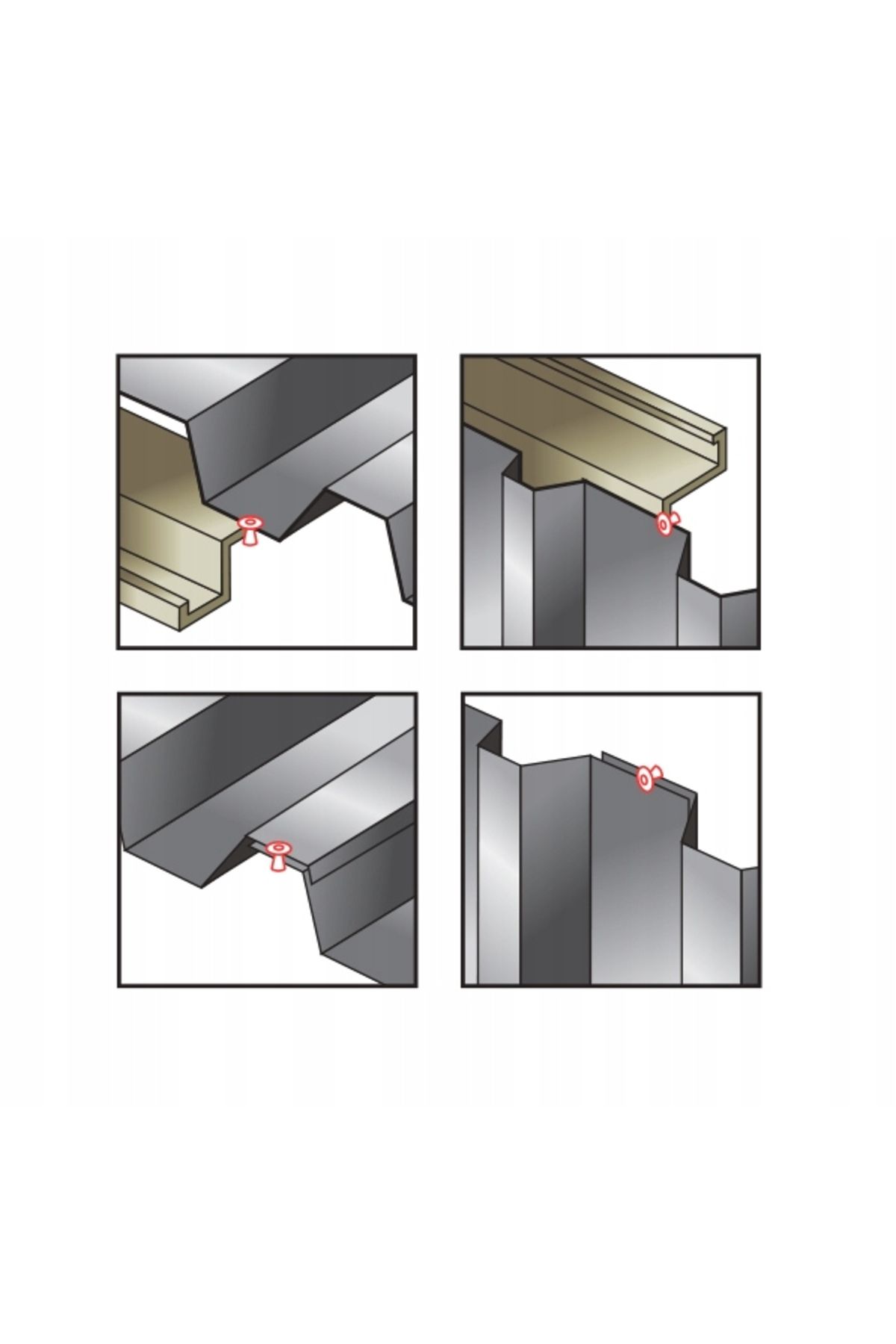 Inna marka-Nity otwarte aluminiowe 3,2x8mm RAL7016 8