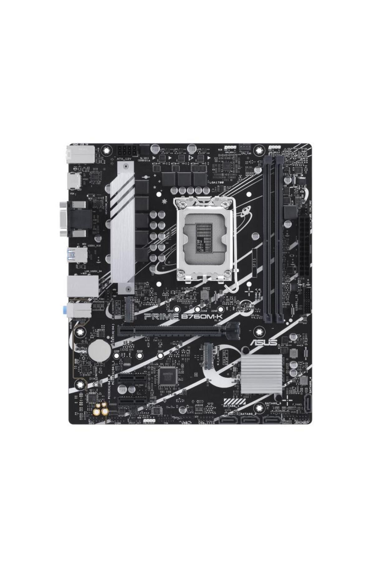ASUS-Placa de baza PRIME B760M-K LGA 1700, 2x DDR5, 1x VGA 1x HDMI, 1x PCIE 4.0 x16 1x PCIE 4.0 2