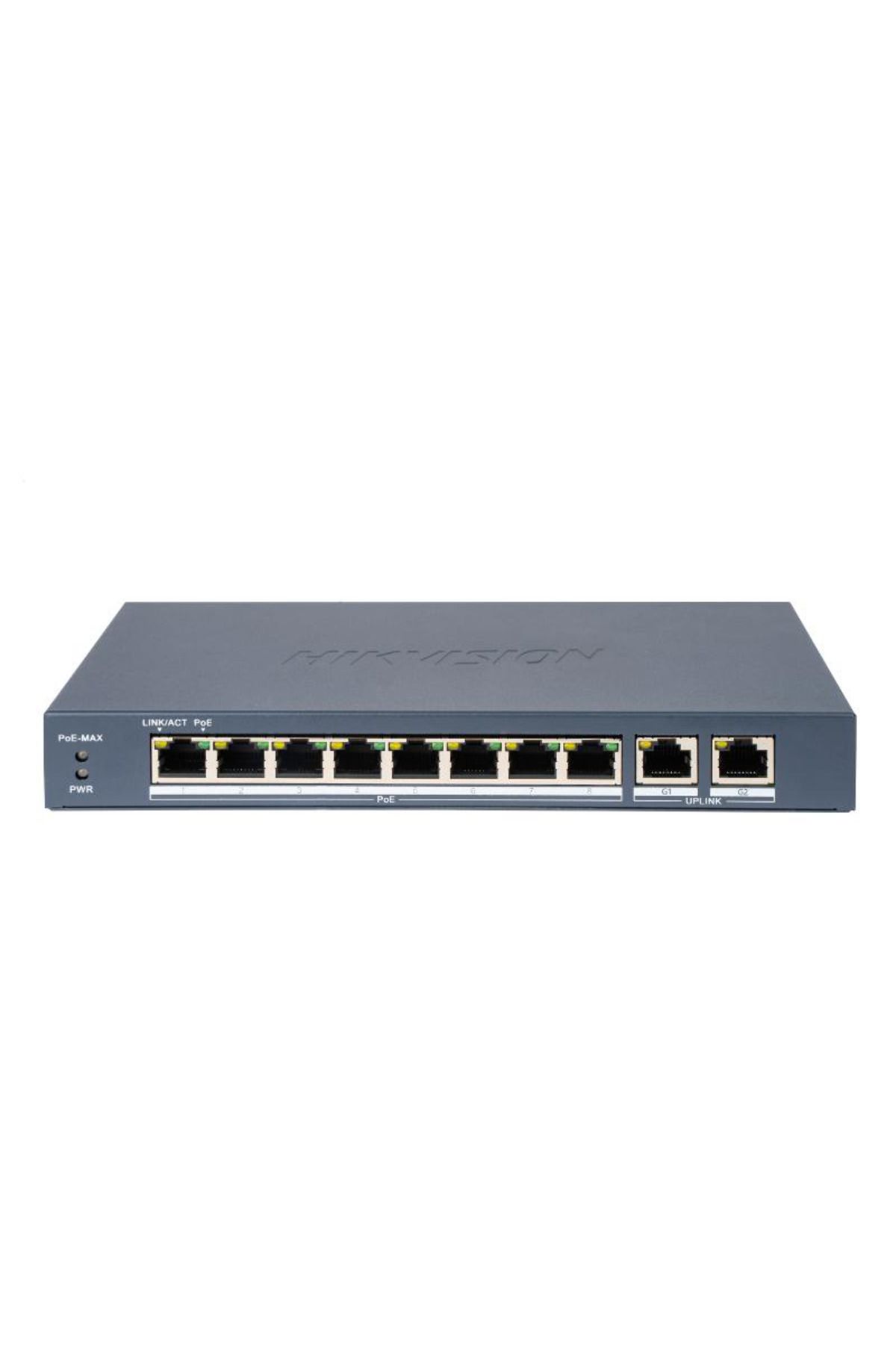 Hikvision-Switch PoE DS-3E0310P-E/M(B): 8 × 10/100 Mbps PoE port, and 2 × Gigabit RJ45 port, Po 1