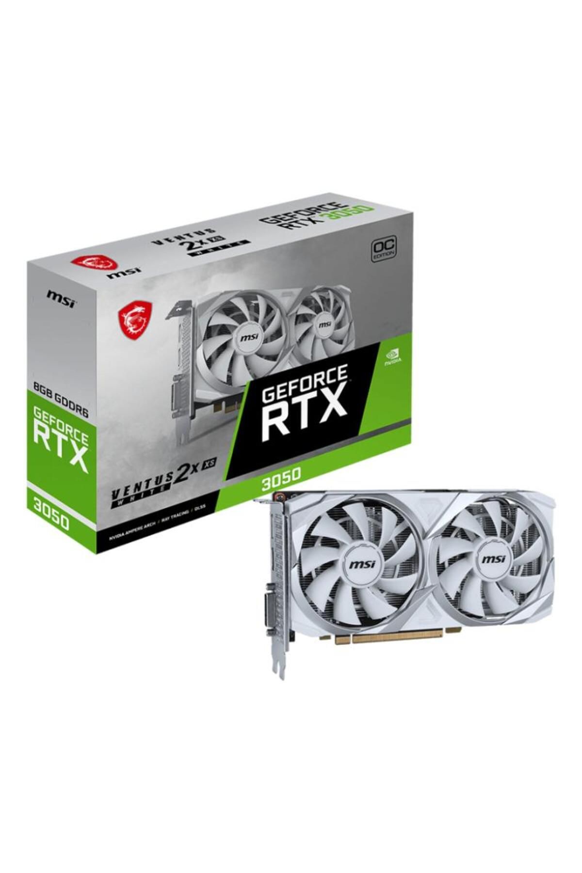 MSI-Placa Video GEFORCE RTX 3050 VENTUS 2X XS OC WHITE 8GB GDDR6 128 bit, PCIE 4.0, 1x DP 1x HD 3