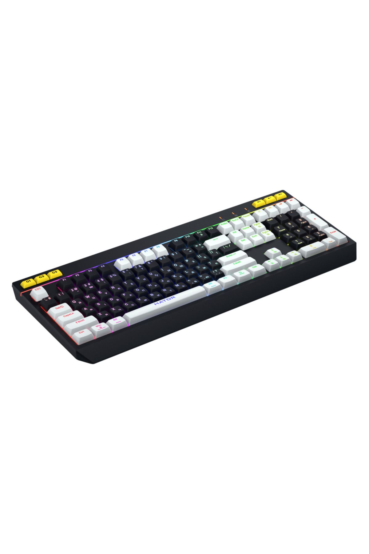 HATOR-Icefall wired mechanical keyboard, USB connectivity, 1000Hz polling rate, RGB lighting 3