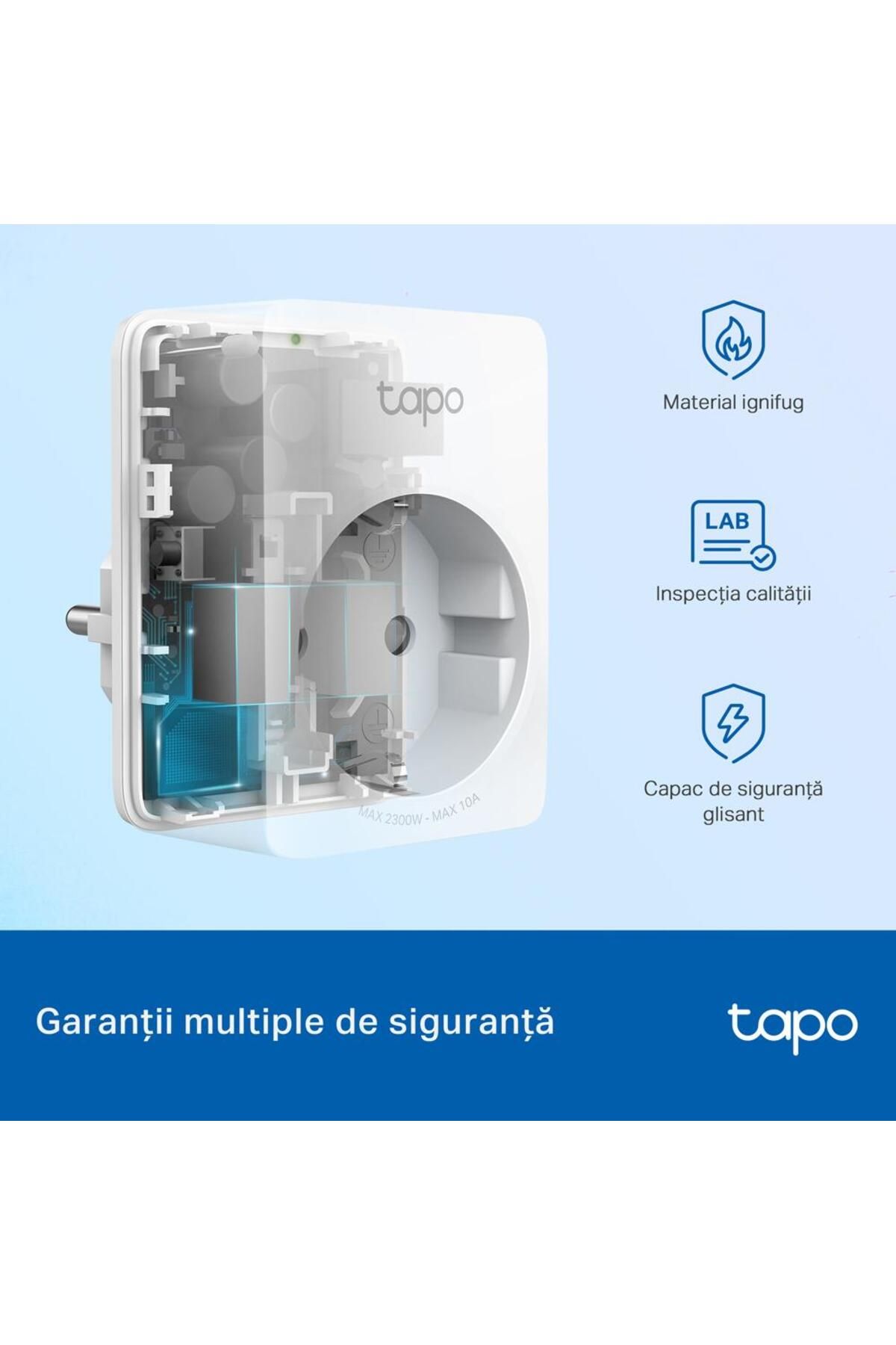TP-LINK-TAPO P100M Mini Wi-Fi smart socket, compatible with Matter, WIFI Protocol: IEEE 802.11b/g 3