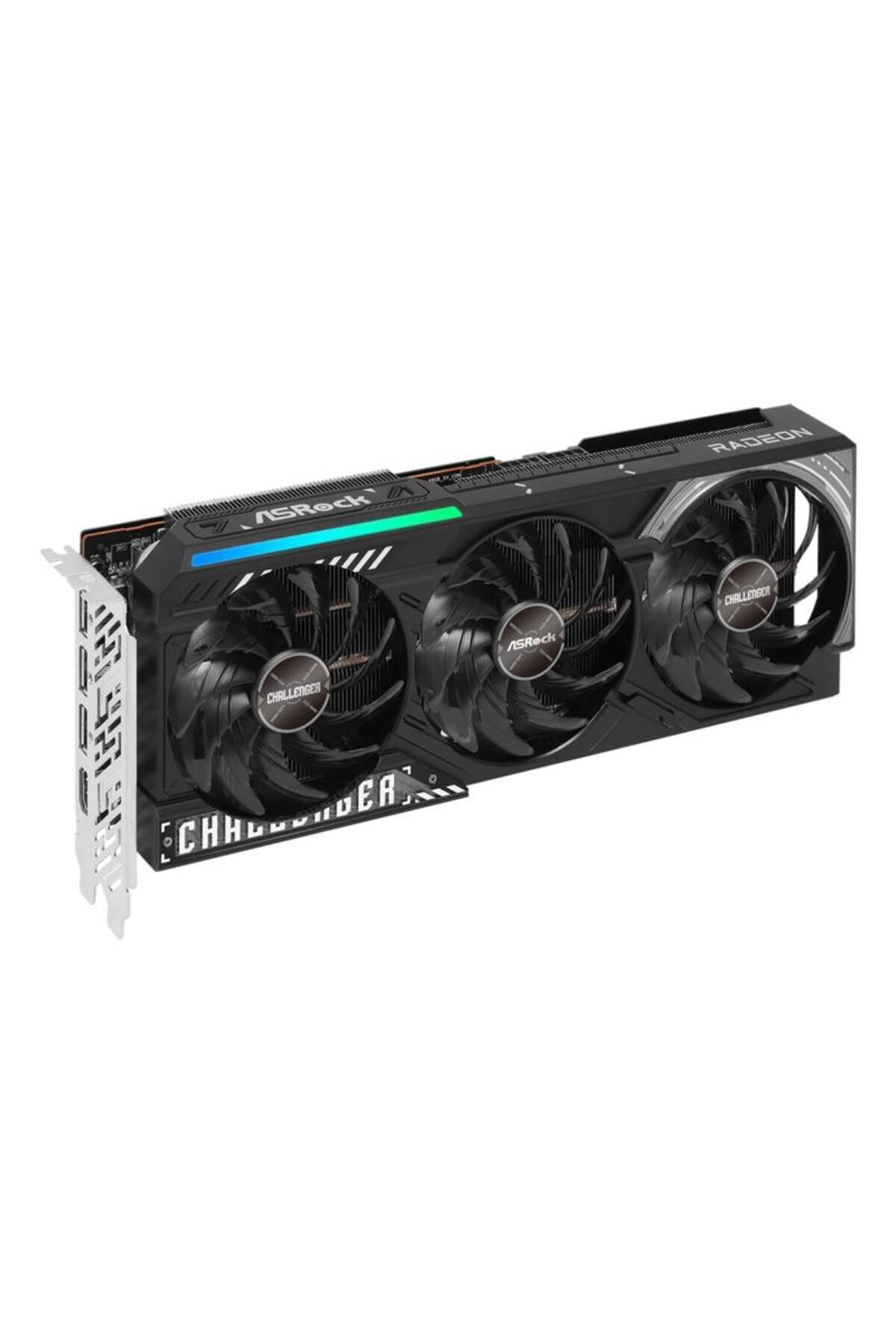 ASROCK-Placa Video AMD RADEON RX 9070 CHALLENGER 16GB GDDR6 256 bit, PCIE 5.0 x16, 1x HDMI 3x D 3