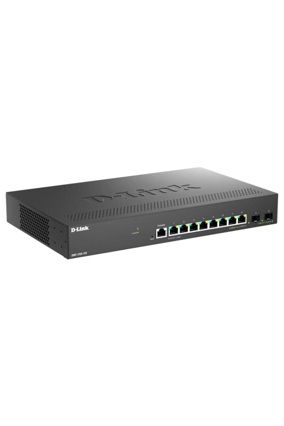 D-Link-Switch DMS-1250-10S , 8 porturi Gigabit, 2 porturi SFP+, Protocol 802.1D STP 802.1s MSTP 3