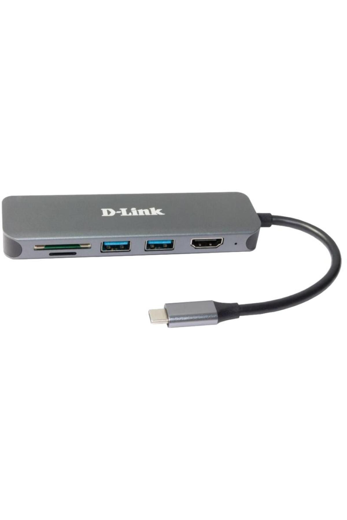 D-Link-DUB-2327 6-in-1 USB-C Hub with HDMI, SD/microSD card reader and power delivery, 1* USB-C 3