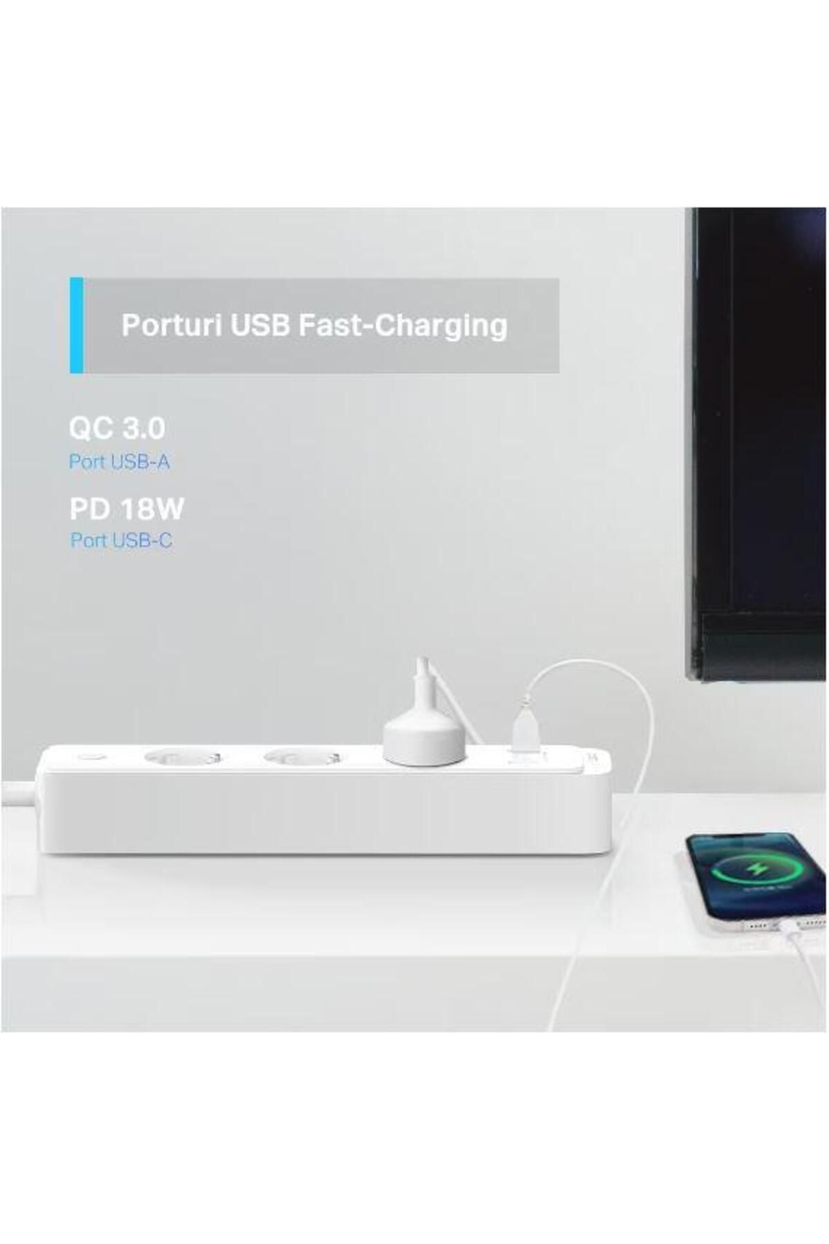 TP-LINK-SMART WI-FI SOCKET TAPO P300, Protocol: IEEE 802.11b/g/n, Bluetooth 4.2, 2.4 GHz, Ceri 3