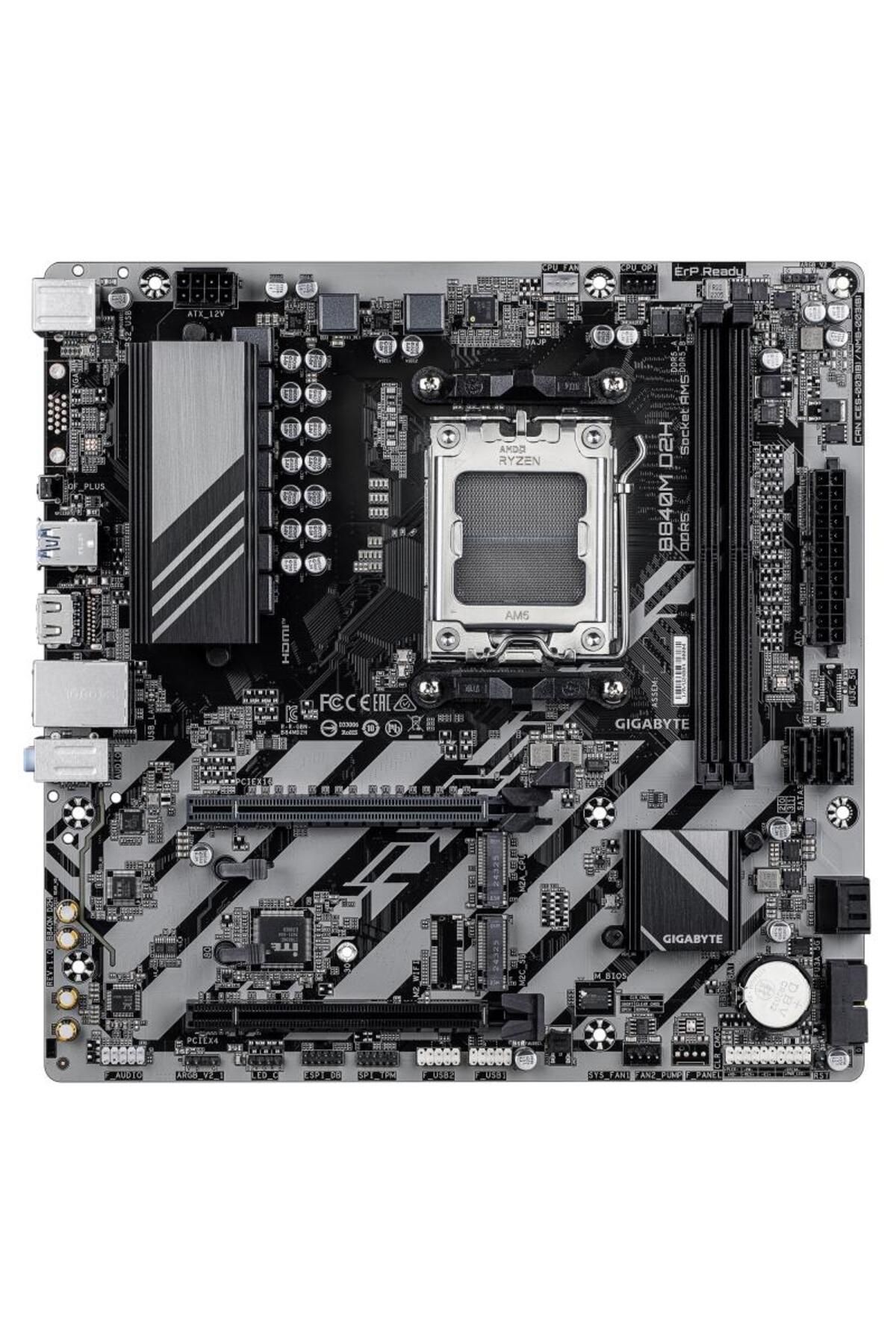 Gigabyte-Placa de Baza B840M D2H AM5, 2x DDR5, 1x HDMI, 1x PCIE 4.0 x16 1x PCIE 3.0 x16, 2x M.2 3