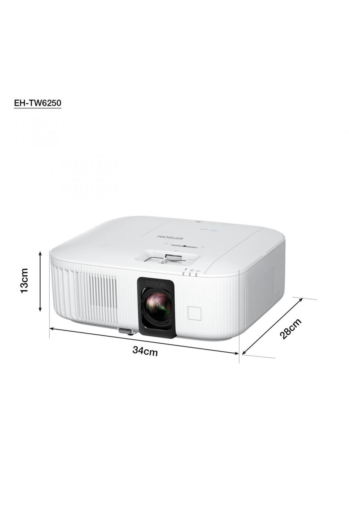 EPSON-Projector EH-TW6250, 3LCD, 2,800 lumens, 4k PRO UHD, 16:9, 35,000:1, lamp 4,500 hours/ 7.5 1