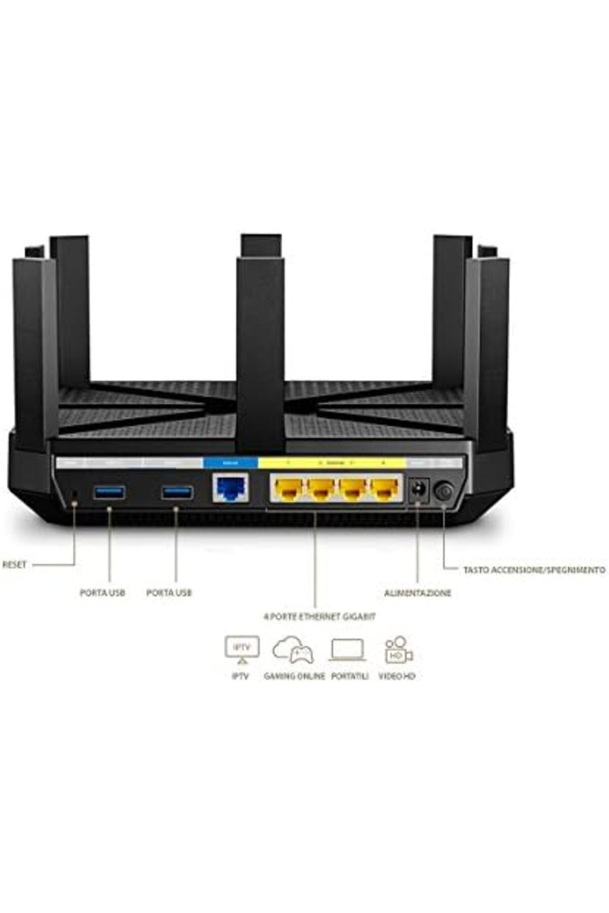 TP-LINK-جهاز توجيه واي فاي متعدد النطاقات من تالون AD7200، تغطية واي فاي ديناميكية، أدوات تحكم أبوية، أسود 3