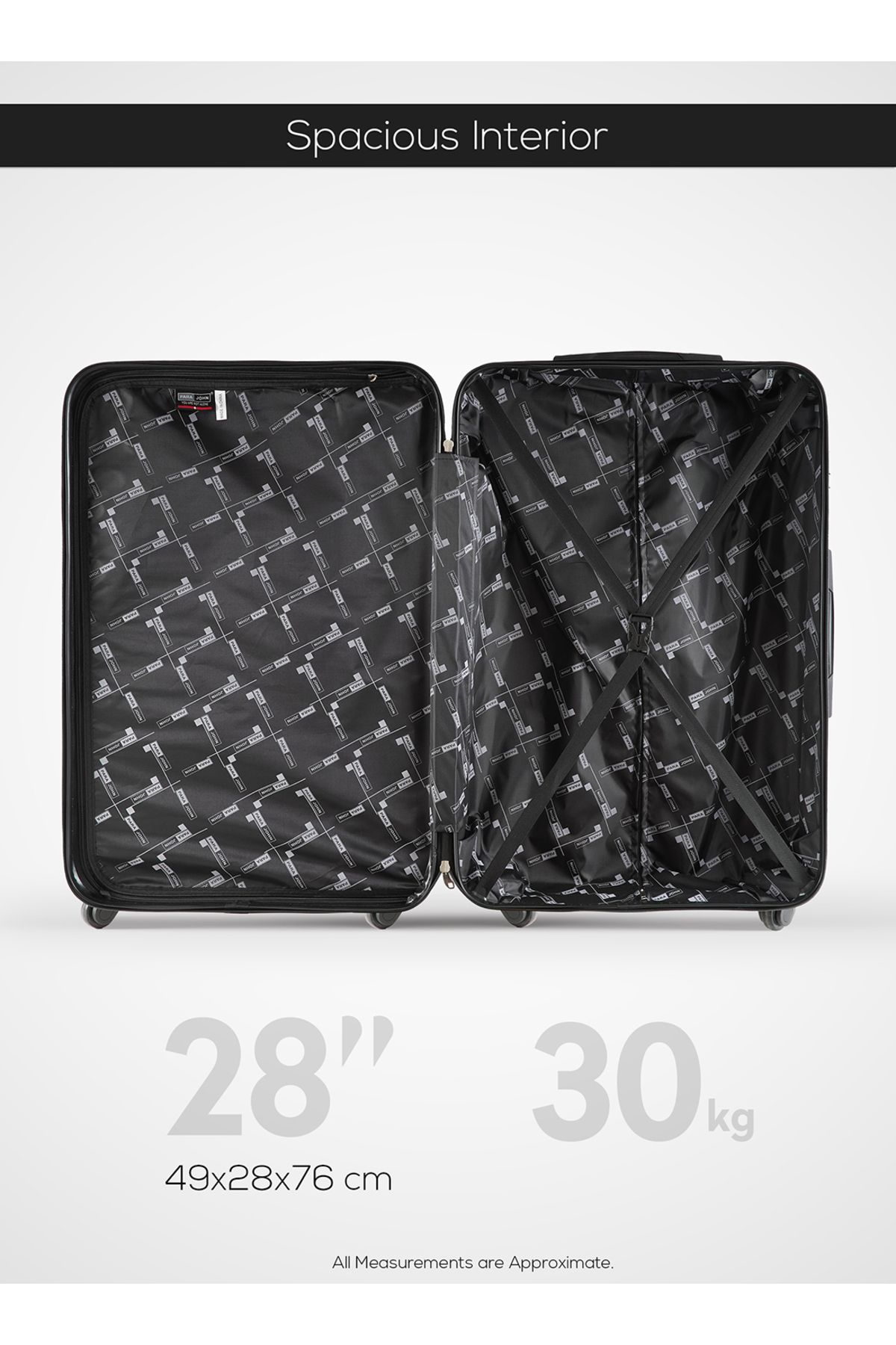 PARAJOHN-Horizon 28-Inch Check-in Luggage ABS Hard Shell Suitcase with 360° Spinner Wheels & TSA Lock 4