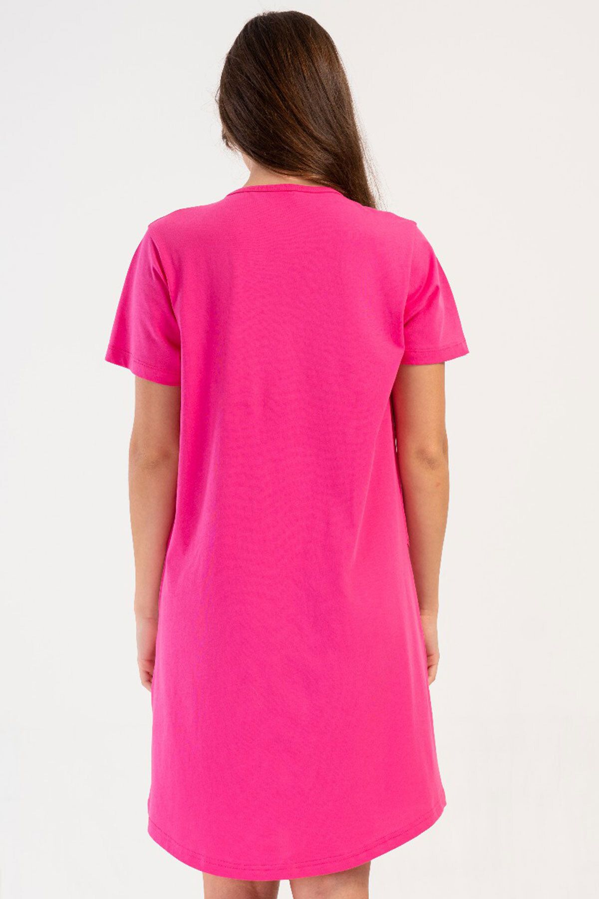 VİENETTA-Cotton Women's Short Sleeve Nightgown, 407035 4