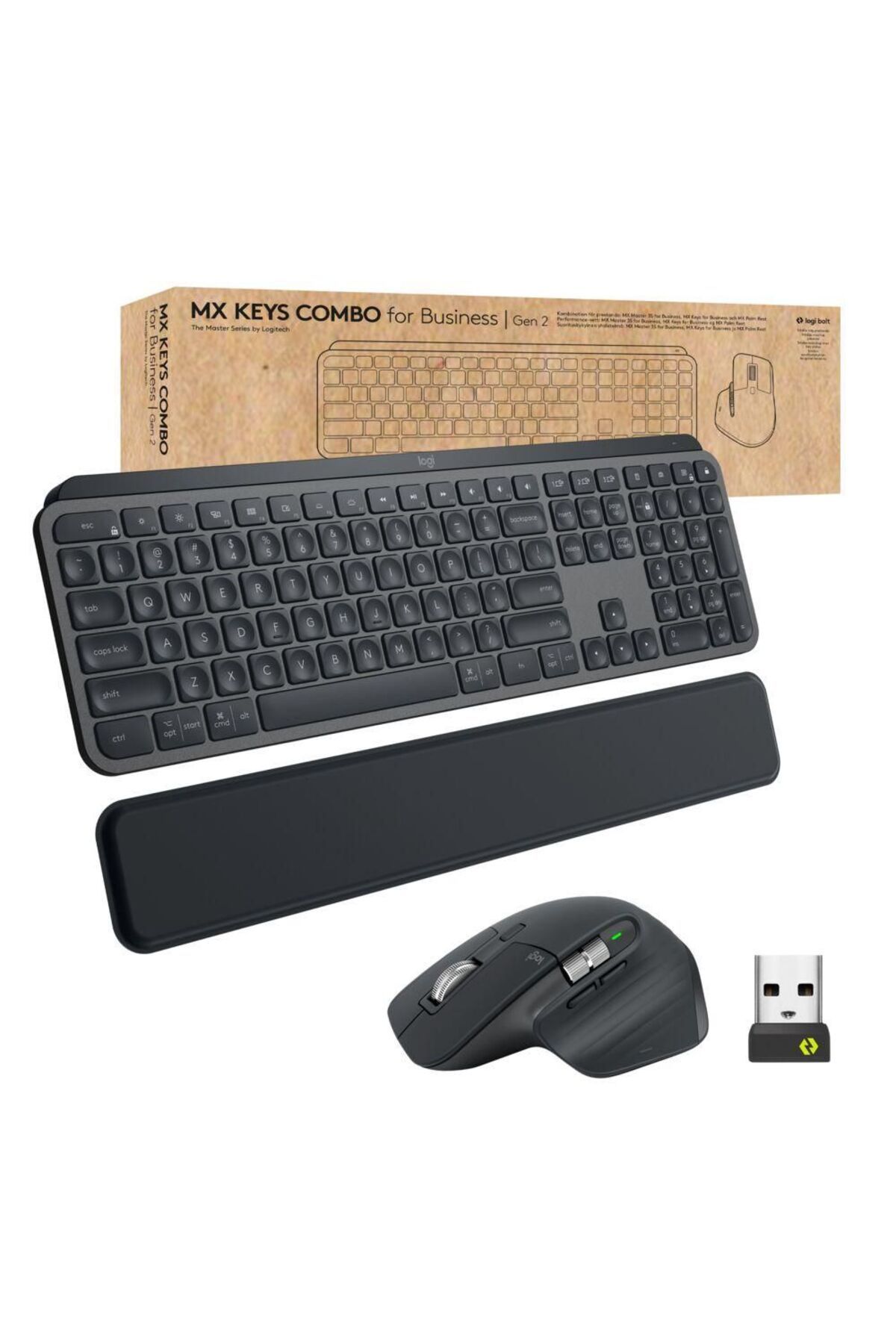 Inna marka-Logitech MX Keys Combo pentru Business Gen 2, tastatură și mouse wireless RF + Bluetooth QWERTZ 1
