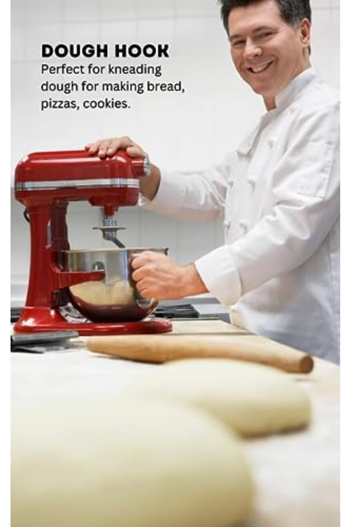 Admiral-Stand Mixer, 7L SS Bowl With 1.5L Glass Blender & 1 Set Meat Grinder, Low Noise 75dB Highest 6