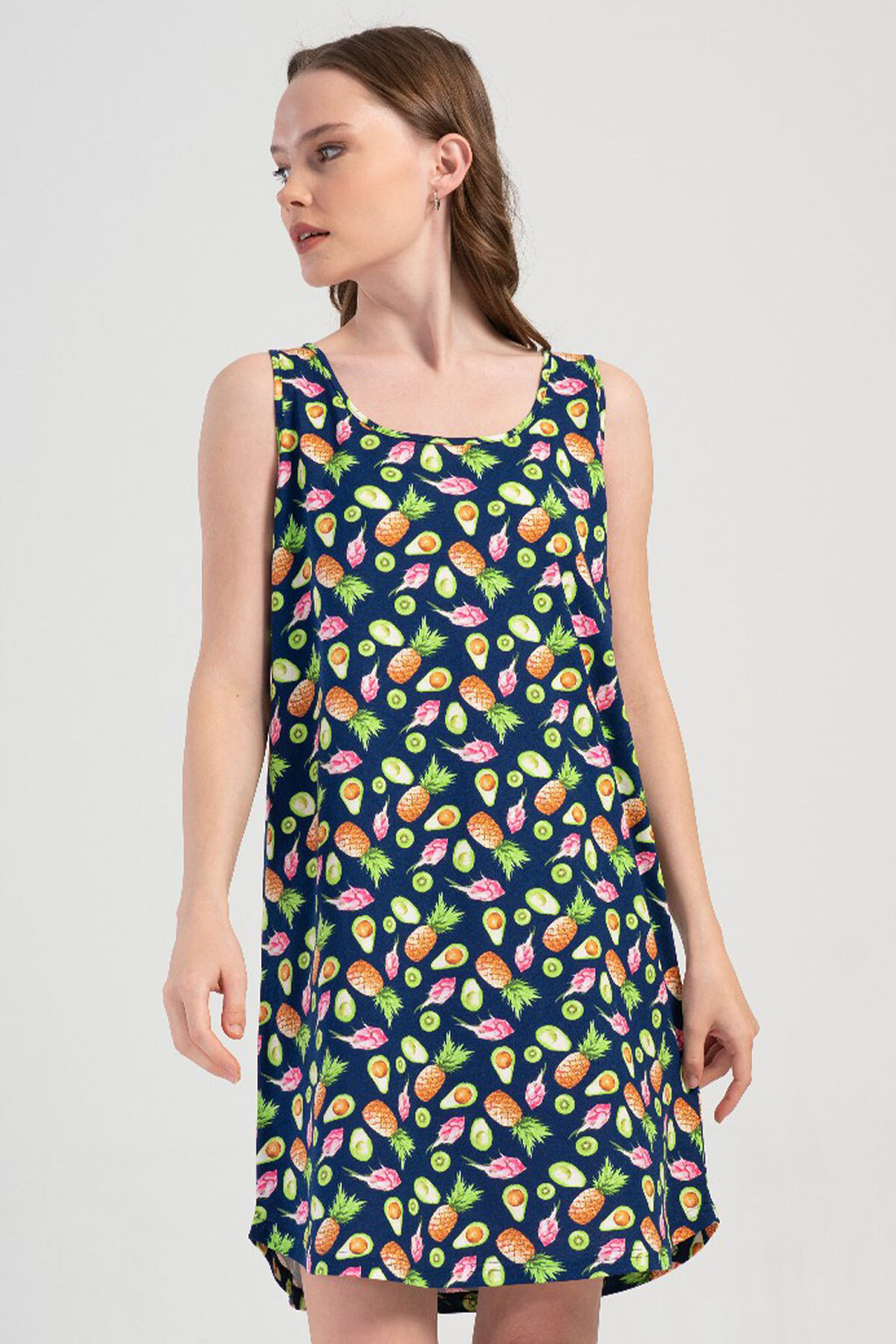 Vienetta Pamuklu Kadın Genıs Askılı Gecelik , 409212