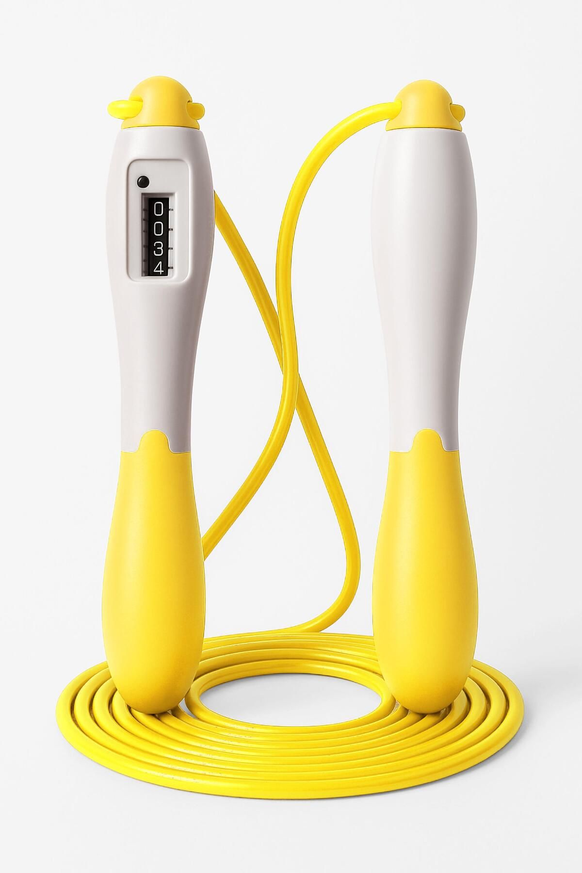 Telvesse-Jump Rope Length Adjustable Mechanical Counter Adjustable Jump Rope with Indicator Jump Rope Yellow 5006 2