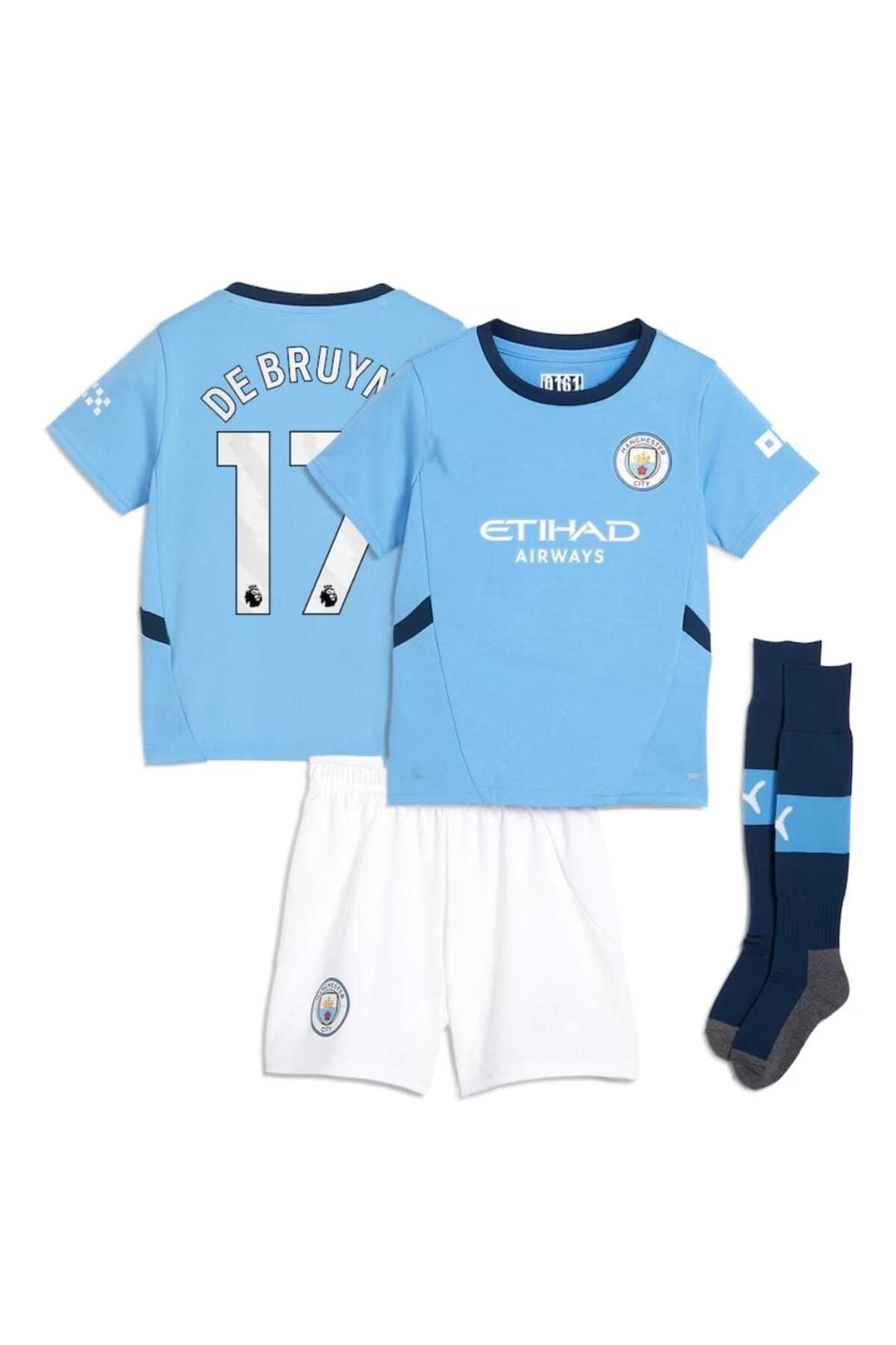 magicland Kevın De Bruyne 2024/25 Yeni Sezon İç Saha Çocuk Forması 3'lü Set