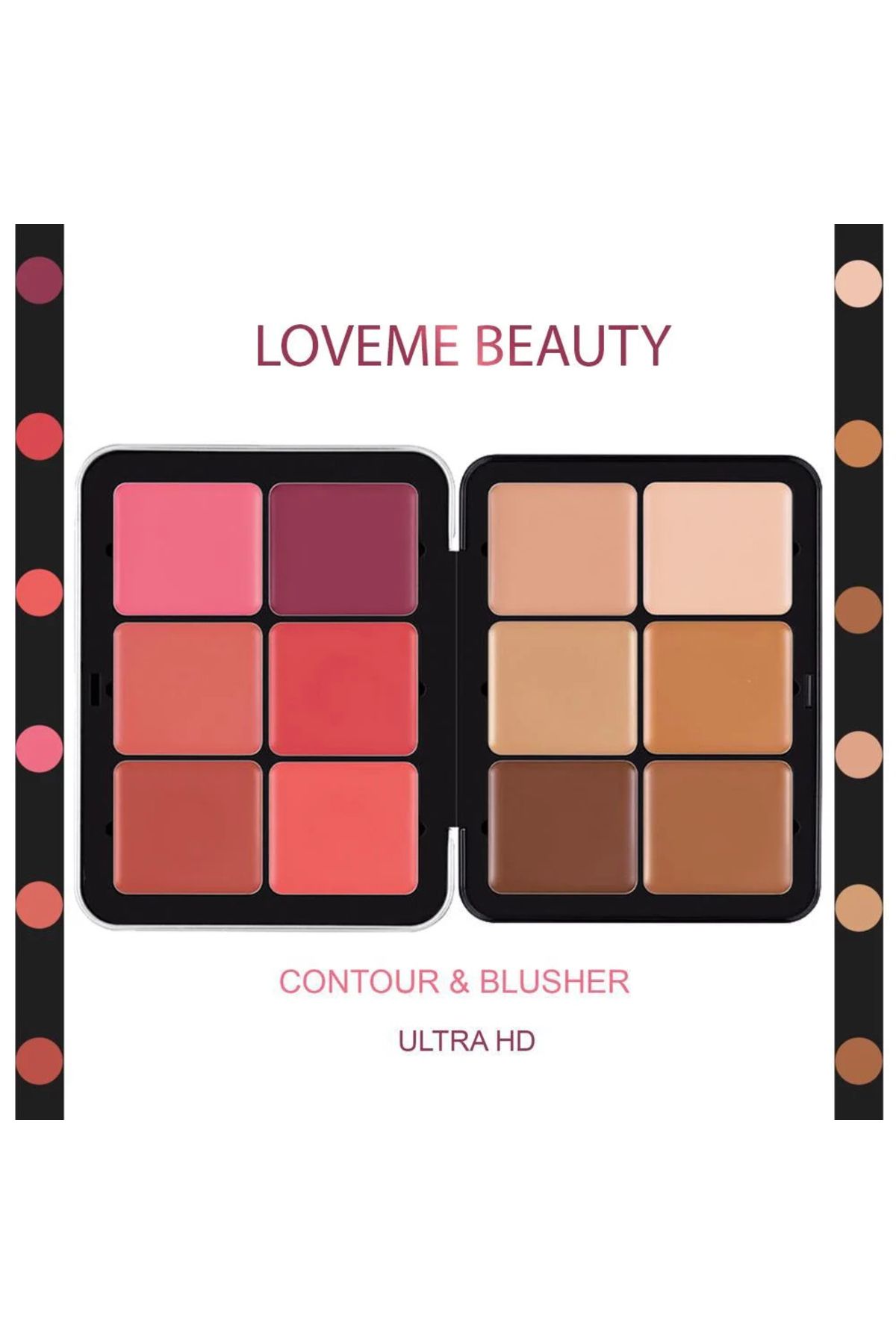LOVEME BEAUTY-Professional blush palette with contour palette 2