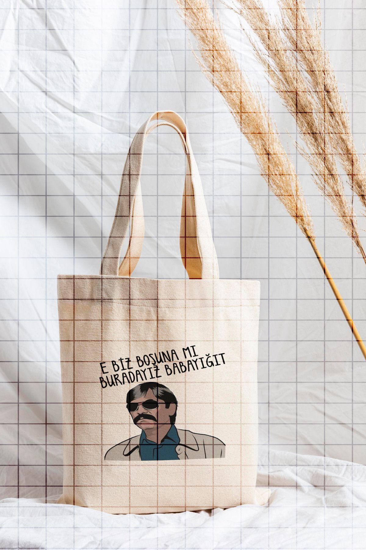 ÇELİKLER HEDİYE-E We Are the Only Ones Who Can'T Be Empty Babayigit Mace Printed Cloth Bag 1