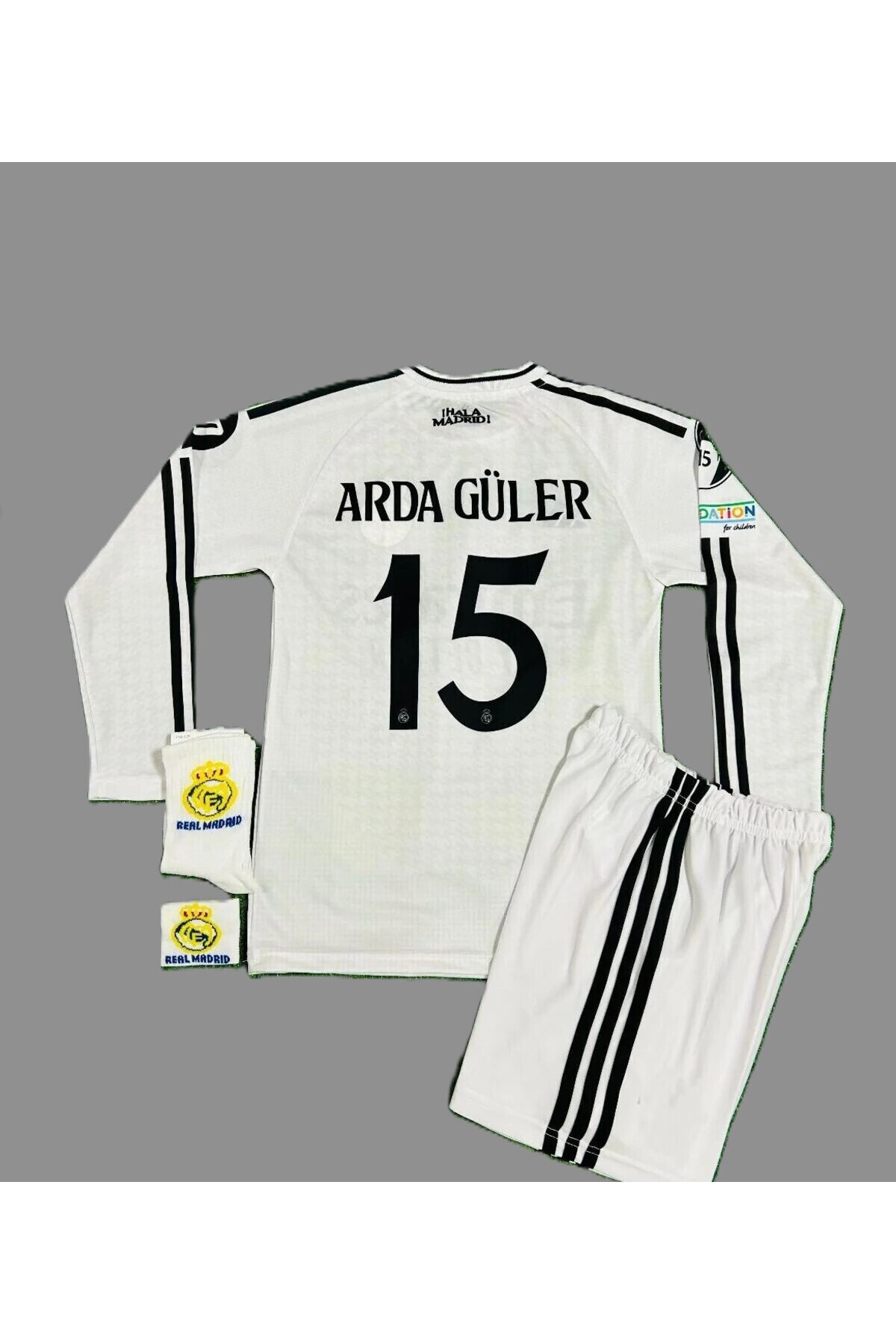 BYSPORTAKUS Arda Güler 2024-25 Yeni Sezon R,e,a,l, Madrid Uzun Kollu Çocuk İç Saha Forması