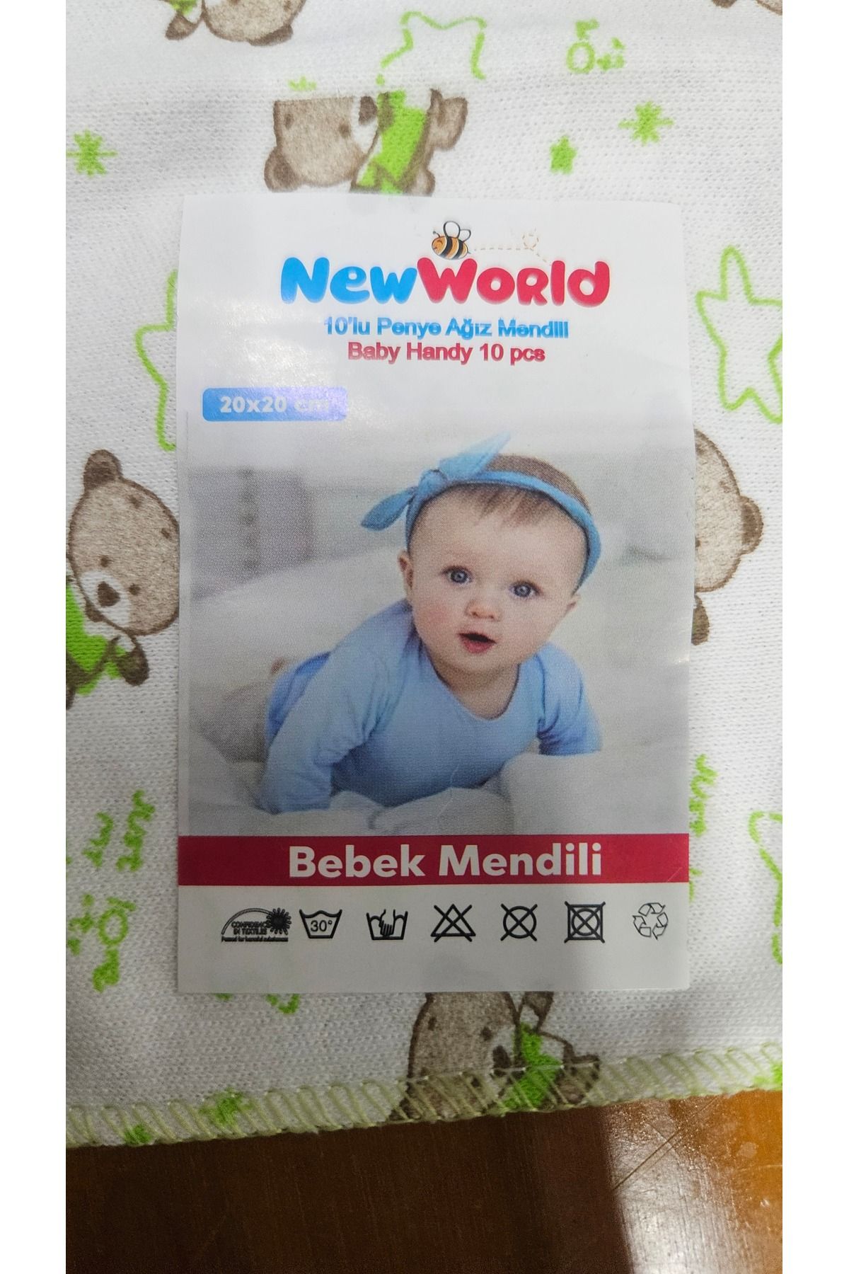 YerliÇöpPoşeti-New World Baby Mouth Wipes 10Pcs 20X20 3