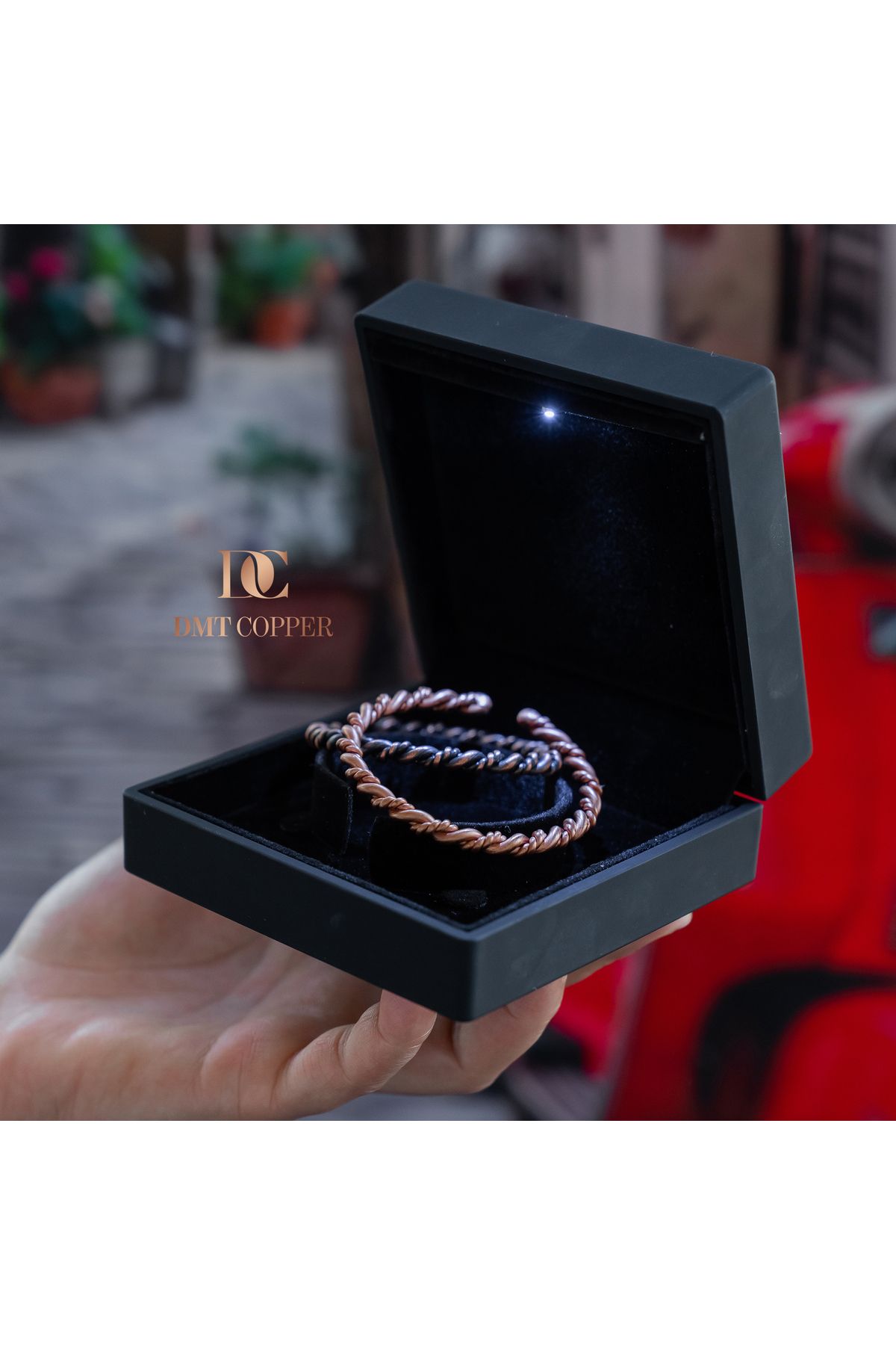 DMT COPPER HOME-100% Handmade Copper Bracelet, Natural Antibacterial Copper Bracelet, Health Friendly 2 Pcs 1