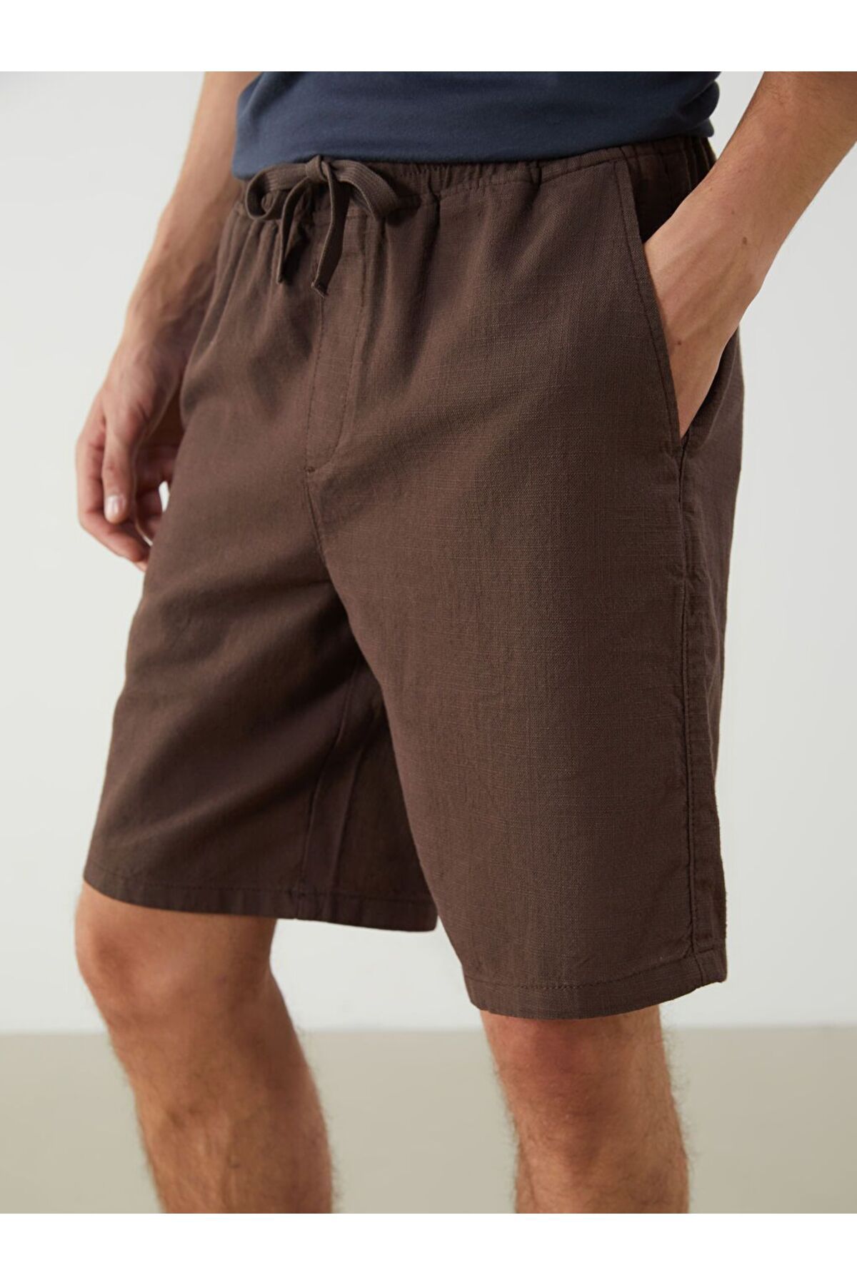 LC Waikiki-Xside Comfortable Fit Linen Look Men's Shorts 3