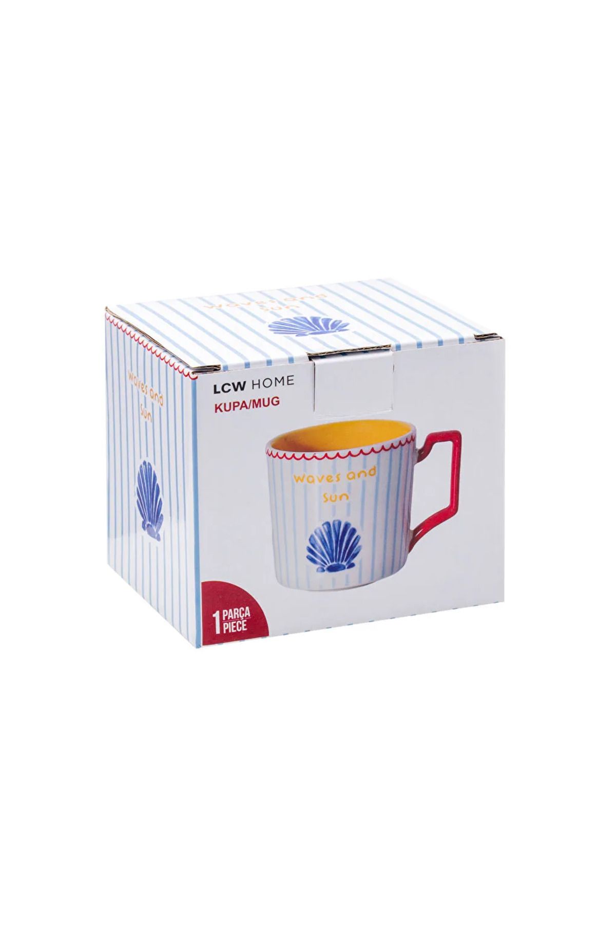 LC Waikiki-Lcw Home Mixed Seashell Printed Porcelain Mug 320 ml 4
