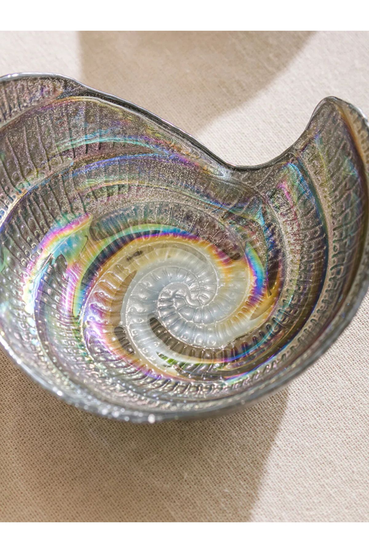 LC Waikiki-Σετ μπισκότων LCW HOME Grey Seashell Figured 2 τεμαχίων 13 cm 3
