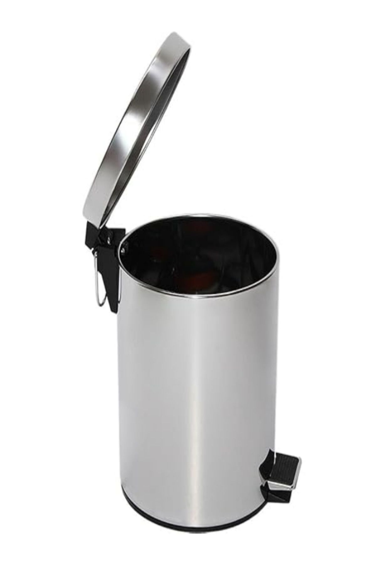 MOONLİGHT-Stainless Steel Dustbin, Pedal Bin, Garbage Bin with Removable Bucket Round Shape, Use for 2