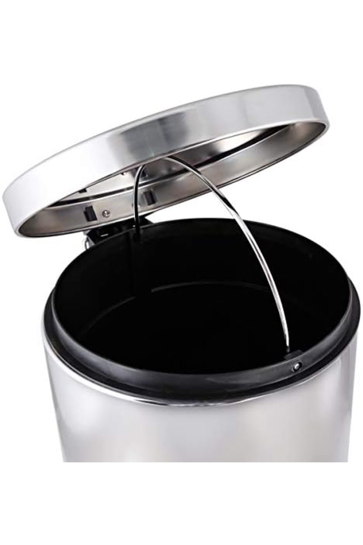 MOONLİGHT-Stainless Steel Dustbin, Pedal Bin, Garbage Bin with Removable Bucket Round Shape, Use for 3