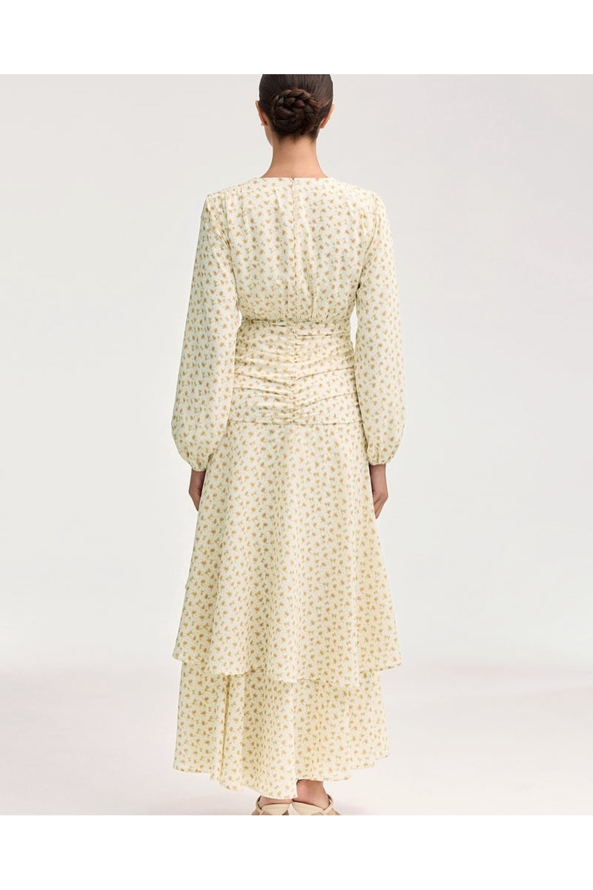 PERADO  Kadın Peri Desenli Elbise - Görsel 4