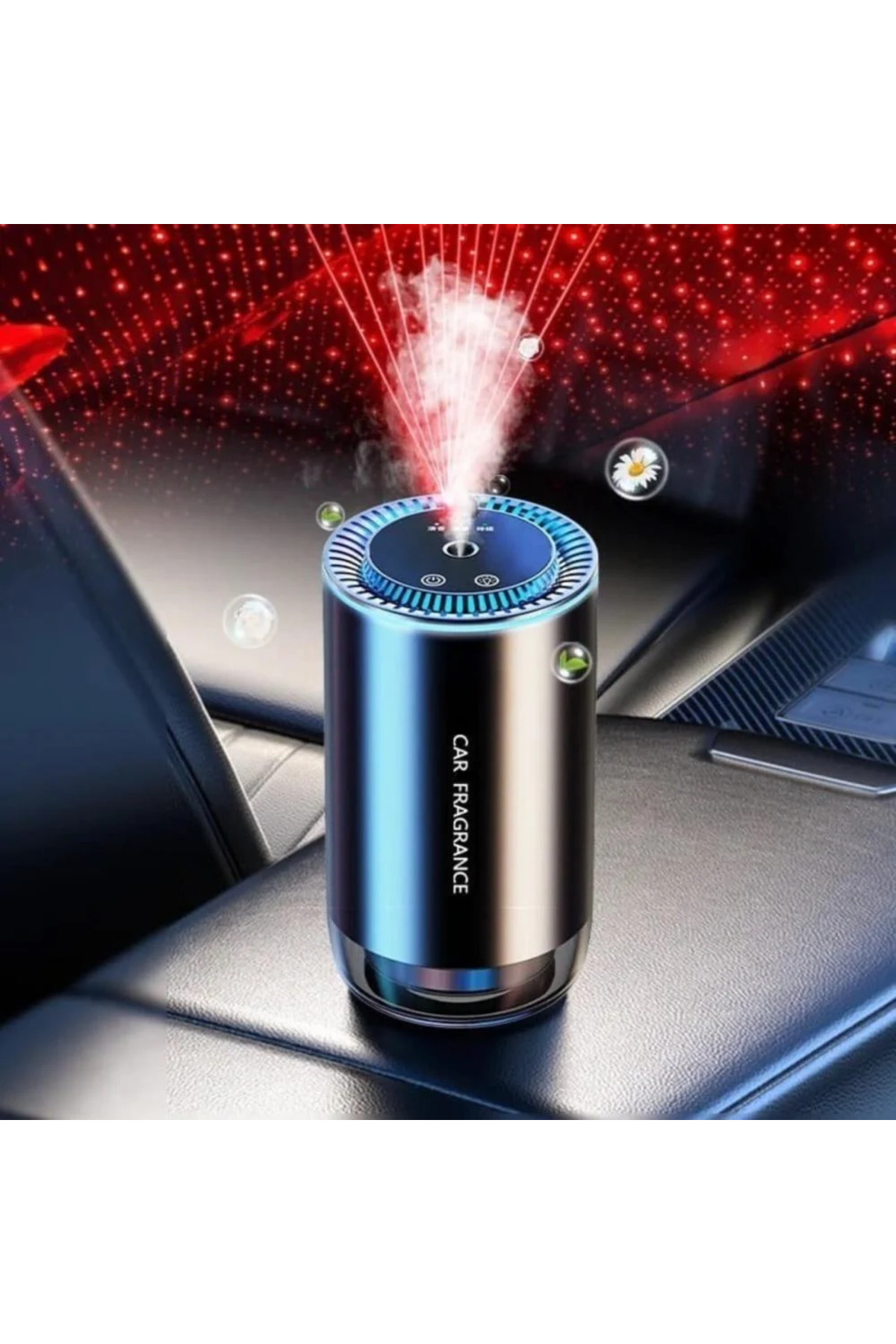 فواحة عطرية للسيارة مع اضاءة جذابة لتعطير وتنقية ا...