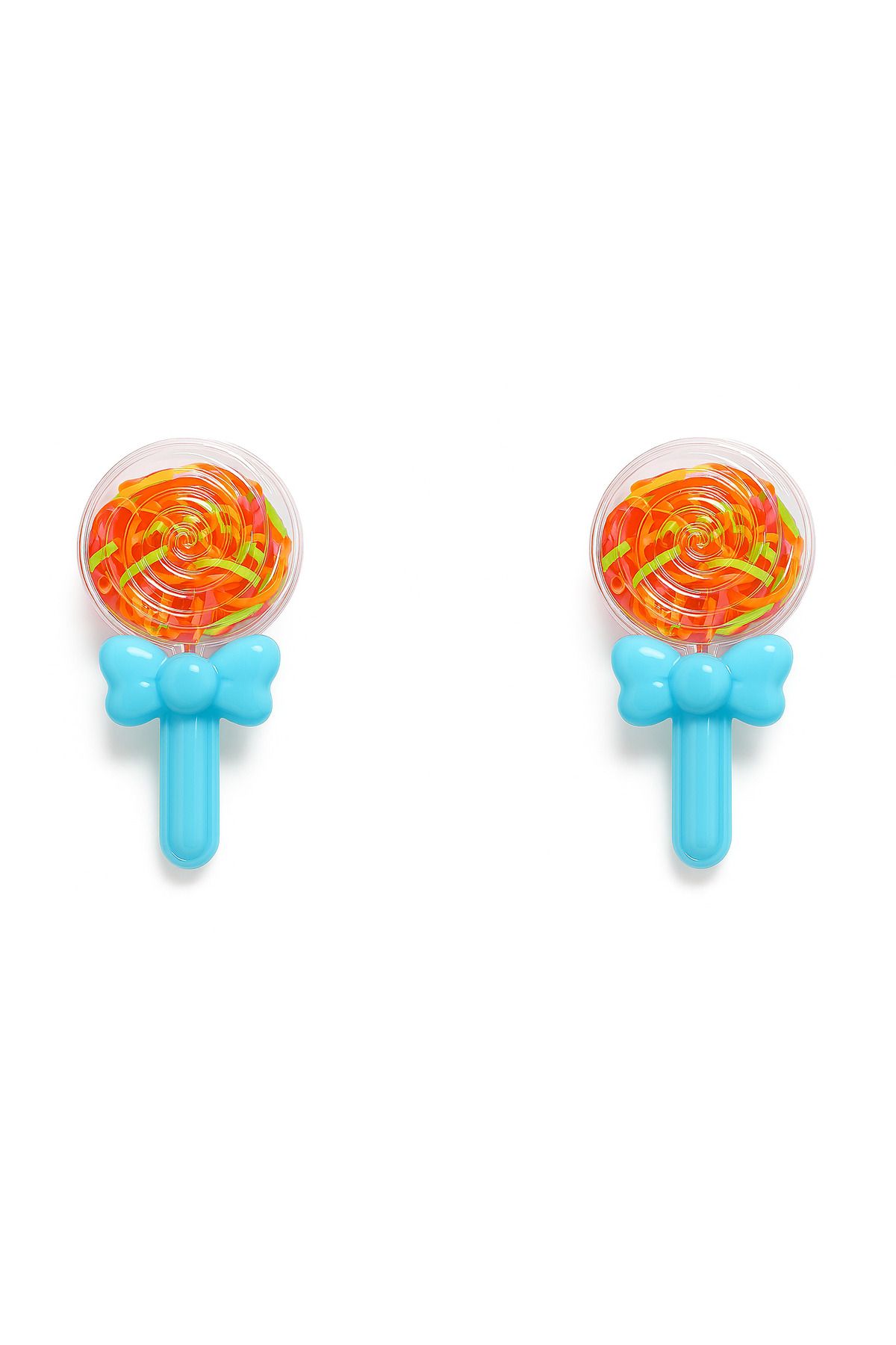 Bittox-Set de catarame de cauciuc de culoare neon în cutie de acadele pentru fete - design distractiv - cutie albastră 1