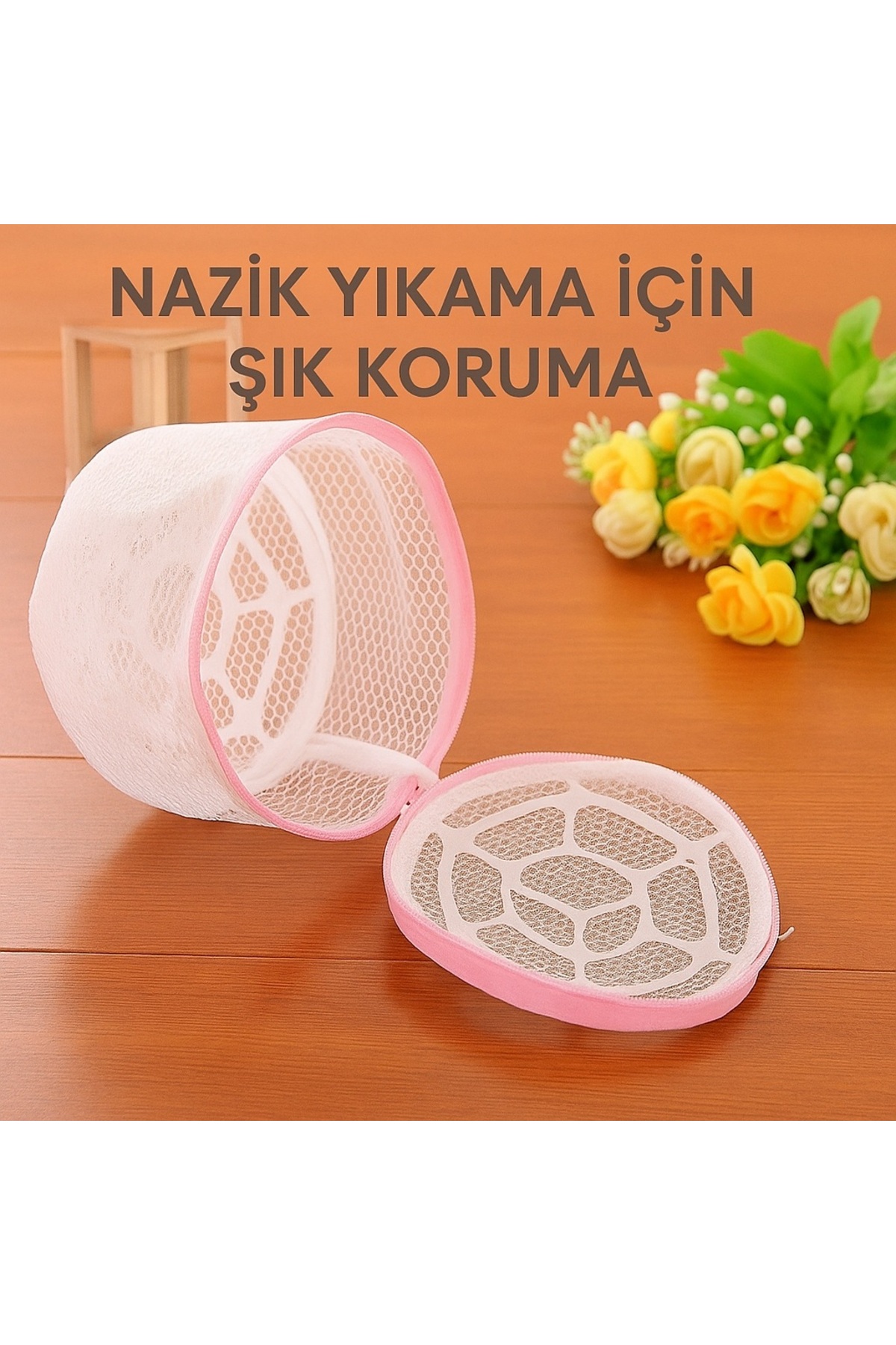 Mikasso Fileli Çamaşır Torbası Kalın Fermuarlı İç Çamaşır Çorap Ve Sütyen Koruyucu TR fotoğrafı 5 (önizleme)
