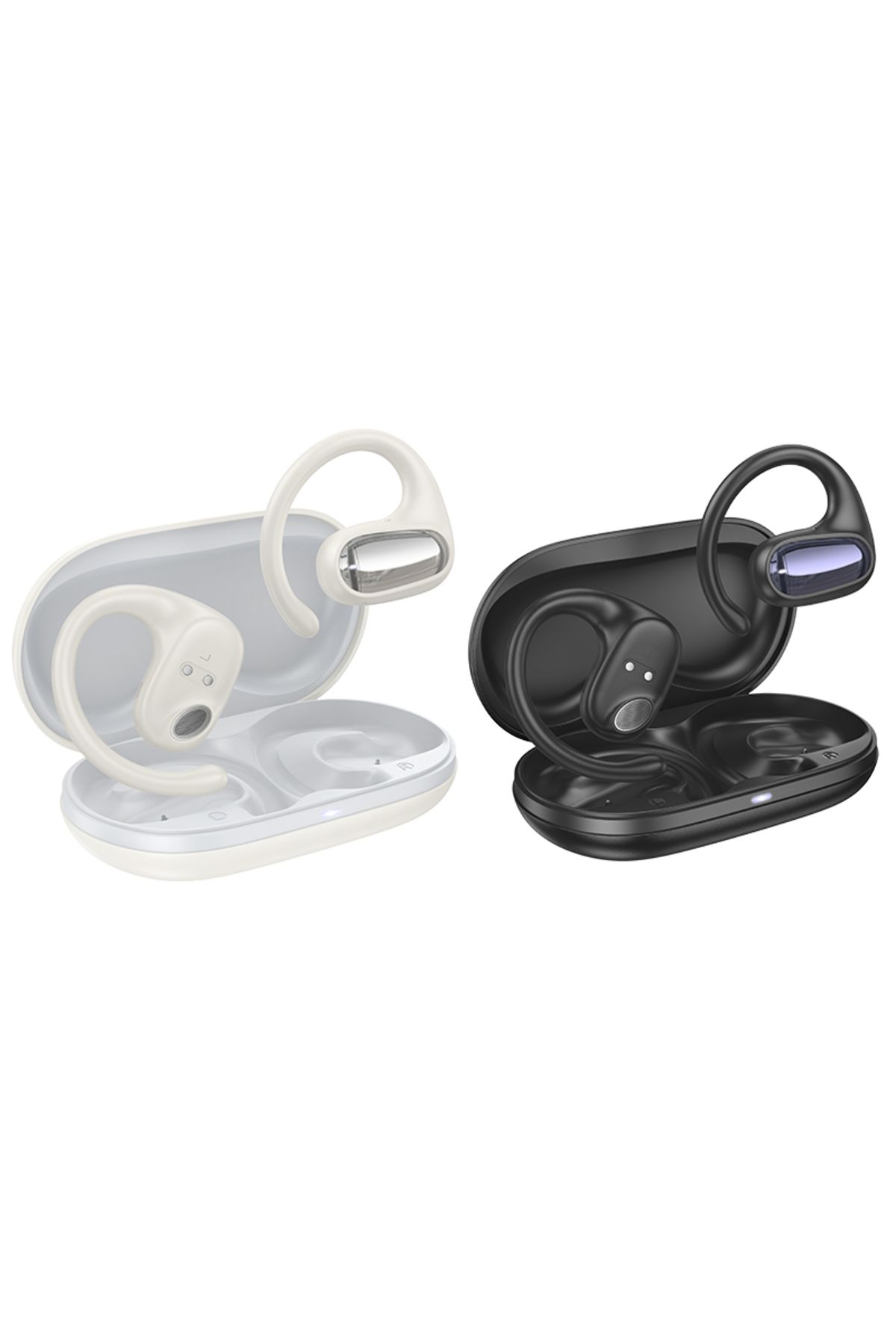 REDz Accessories-Căști Bluetooth Hoco EA4 Open-Ear, capacitate 500mAh, autonomie baterie 6 ore, ergonomice, culoare crem 5