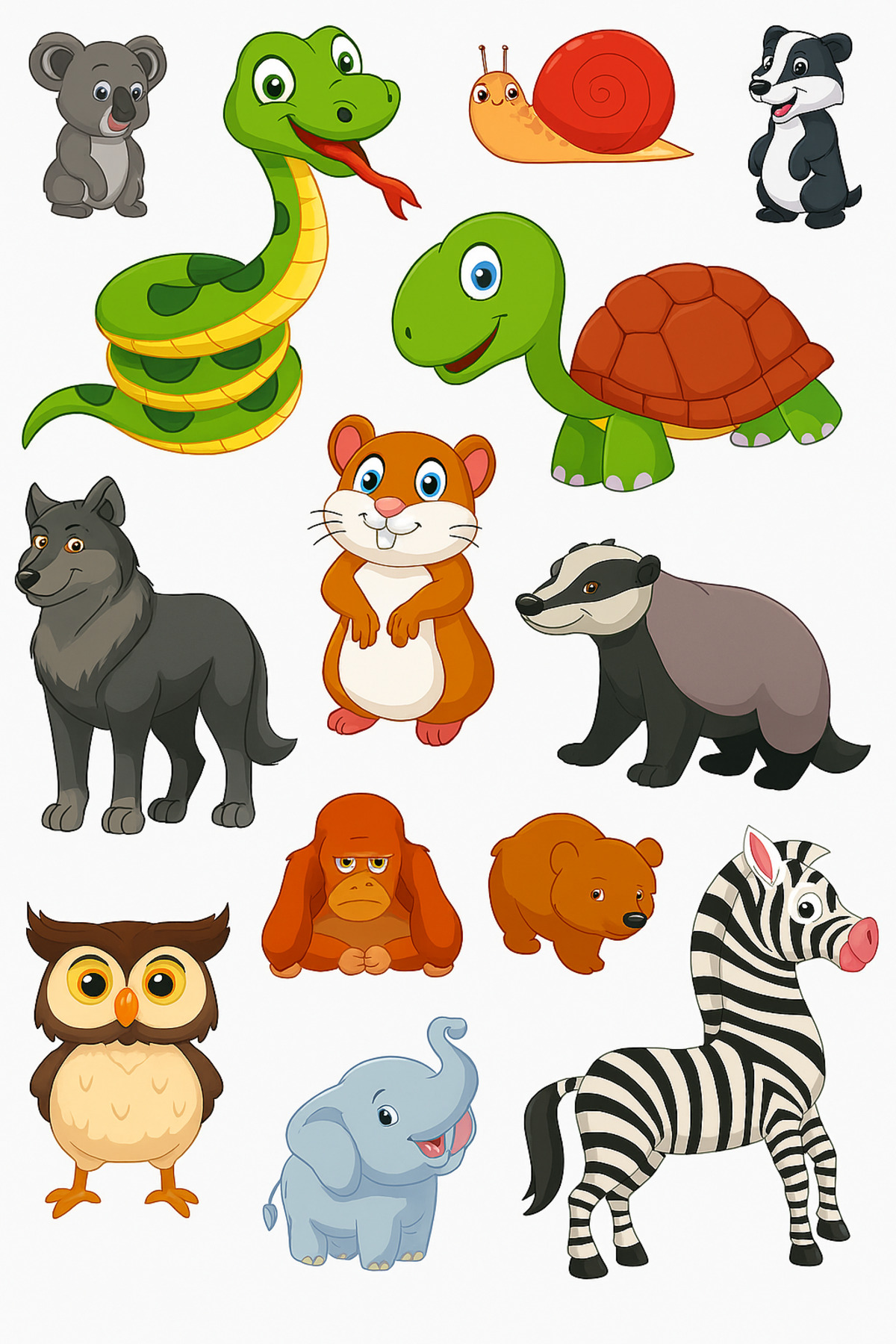 کتاب برچسب با ۶۰ برچسب جنگل‌ها – کتاب آموزشی و سرگرم‌کننده حیوانات برای کودکان