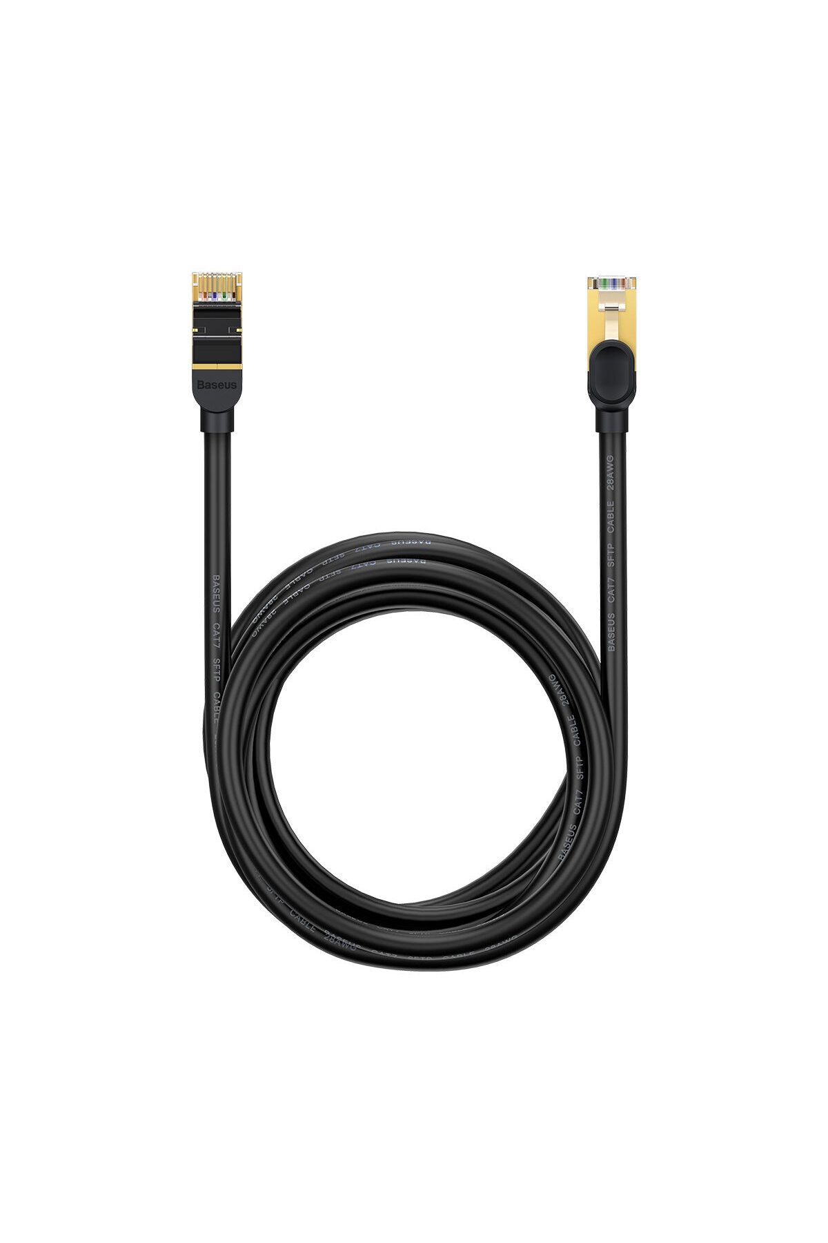 Baseus-Cablu de rețea de mare viteză RJ45 10Gbps Cat 7 Speed Seven 5m negru 3