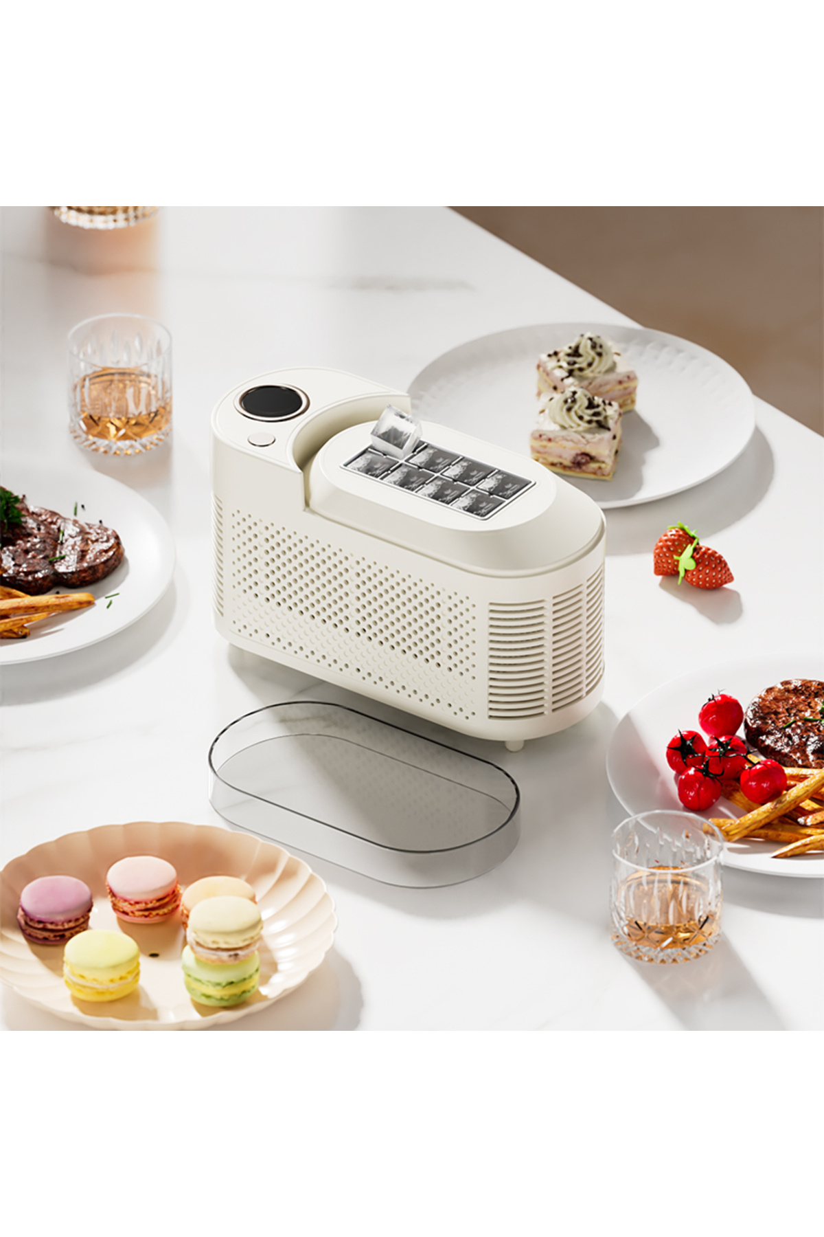 Tradeo-Portable Desktop Ice Maker, 8 Cubes per Cycle, 10-15 Minutes Fast Ice Making, Compact Design 4