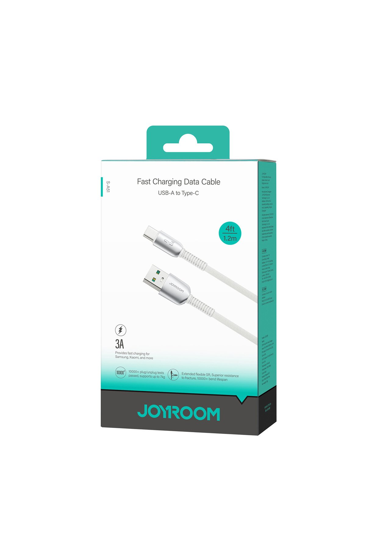 Joyroom-Cablu USB-A - USB-C 3A de ultimă generație, 1,2 m, gri 7