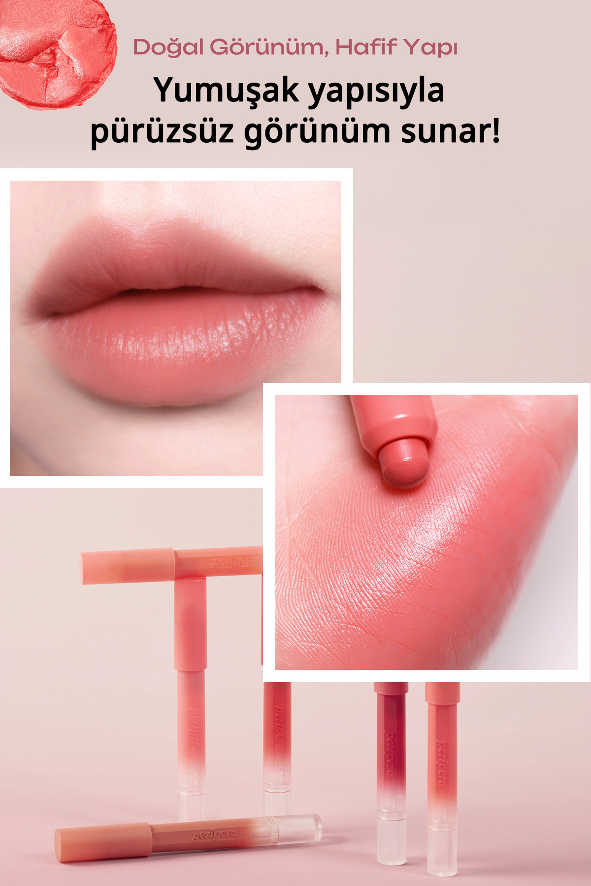 PERIPERA-Lightweight Pen Lipstick Slip on My Lip with One Touch Smooth Application (S01 if You Mi̇ne) 2